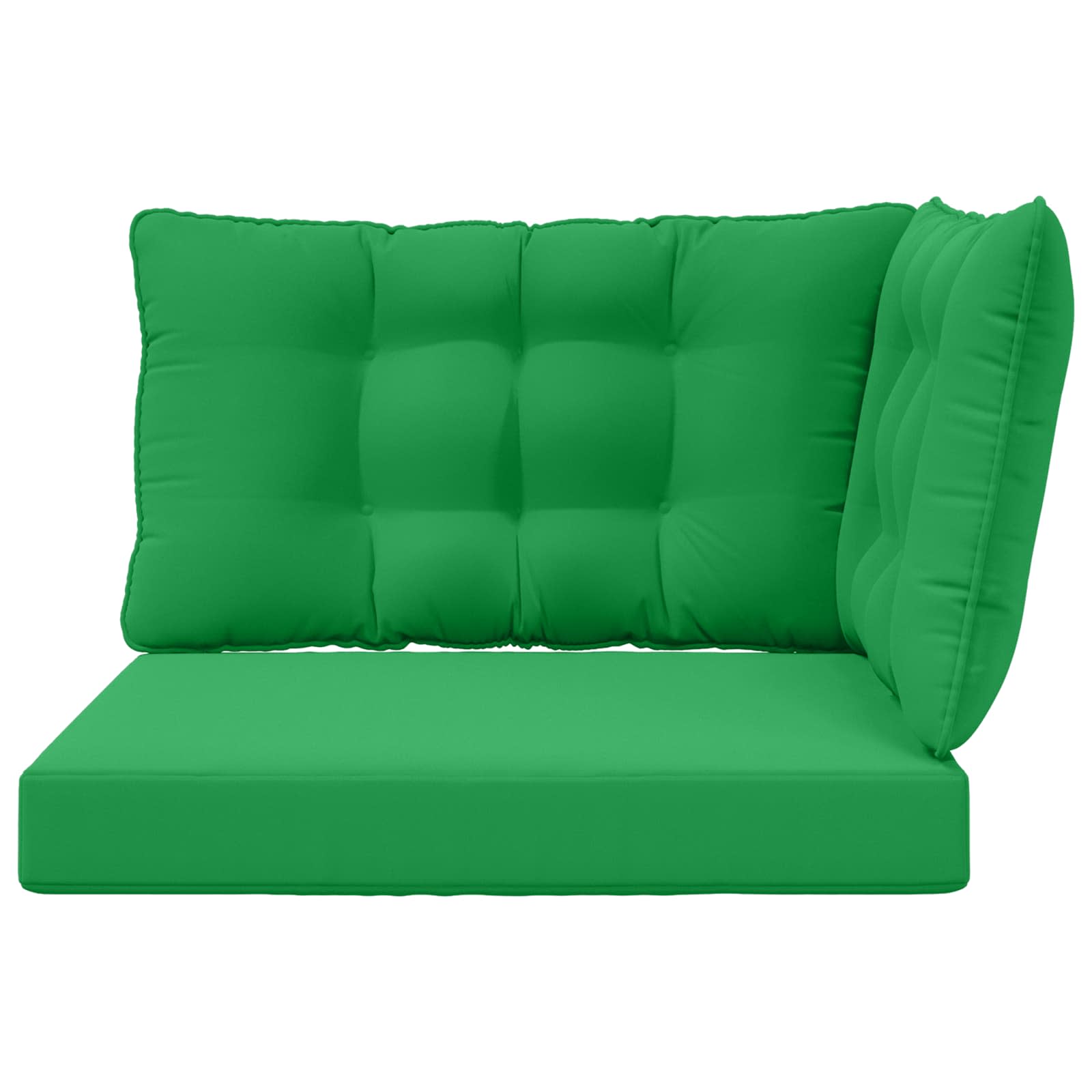 Lauko sofa pagalvėlė 3 pcs Žalia Poliesteris