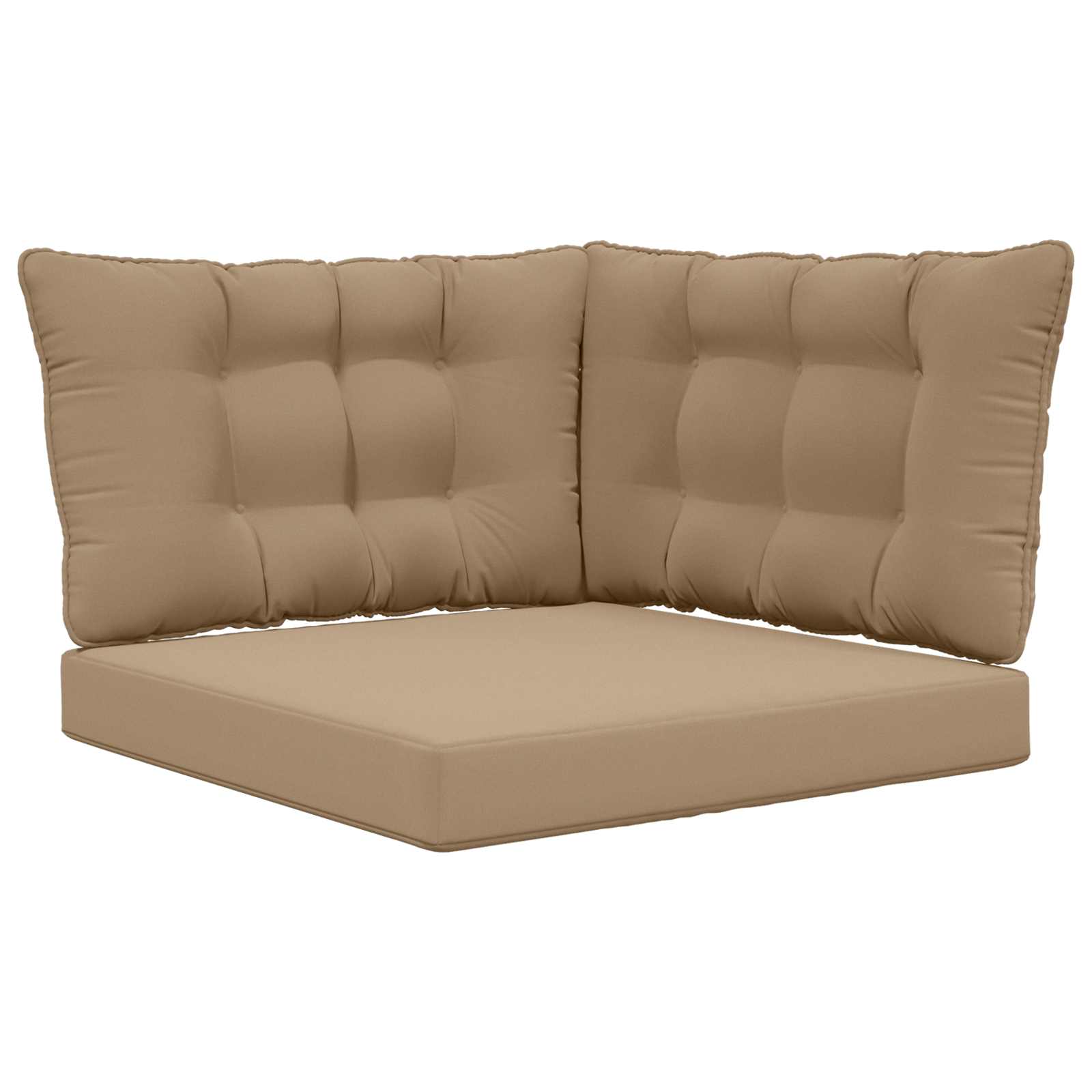 Lauko sofa pagalvėlė 3 pcs Taupe Poliesteris