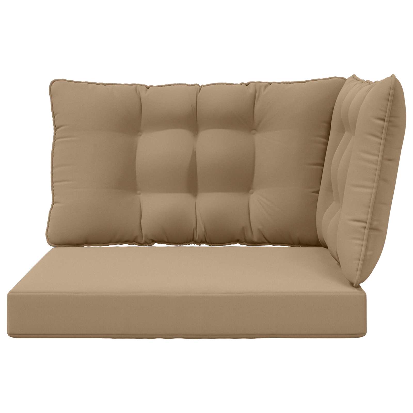 Lauko sofa pagalvėlė 3 pcs Taupe Poliesteris