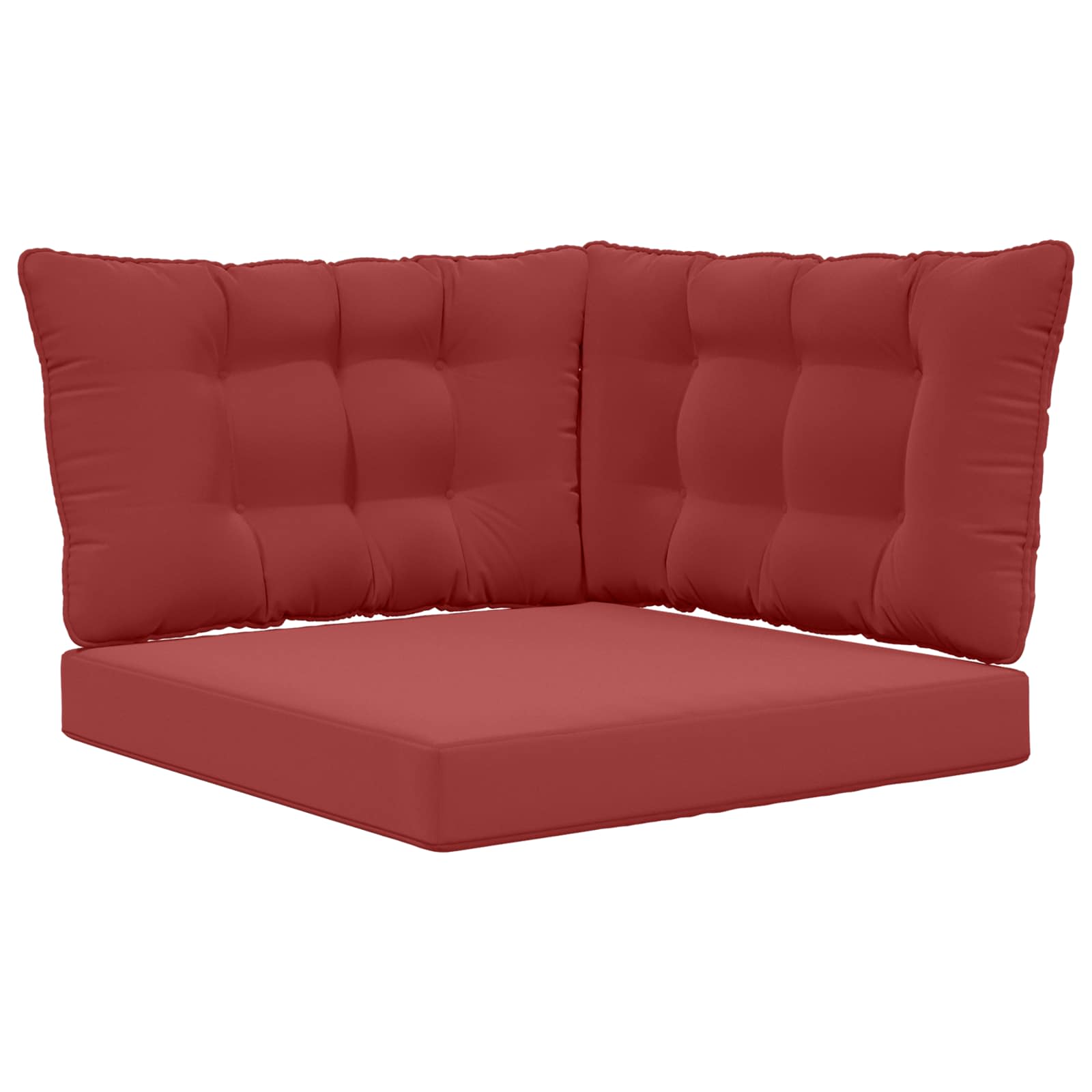 Lauko sofa pagalvėlė 3 pcs Vyno raudonumo Poliesteris