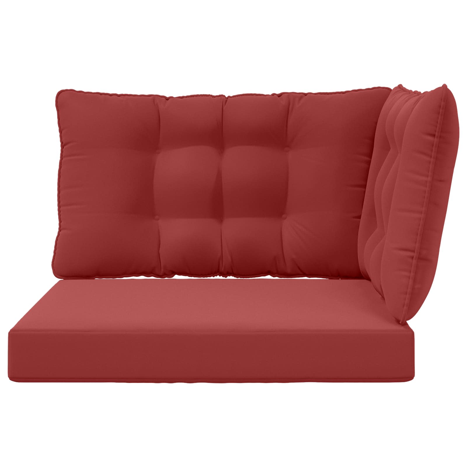 Lauko sofa pagalvėlė 3 pcs Vyno raudonumo Poliesteris
