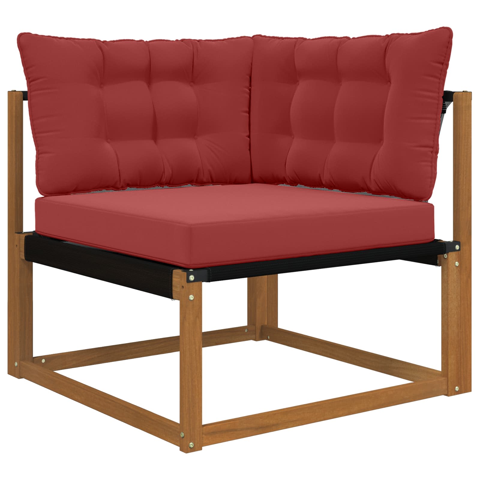Lauko sofa pagalvėlė 3 pcs Vyno raudonumo Poliesteris