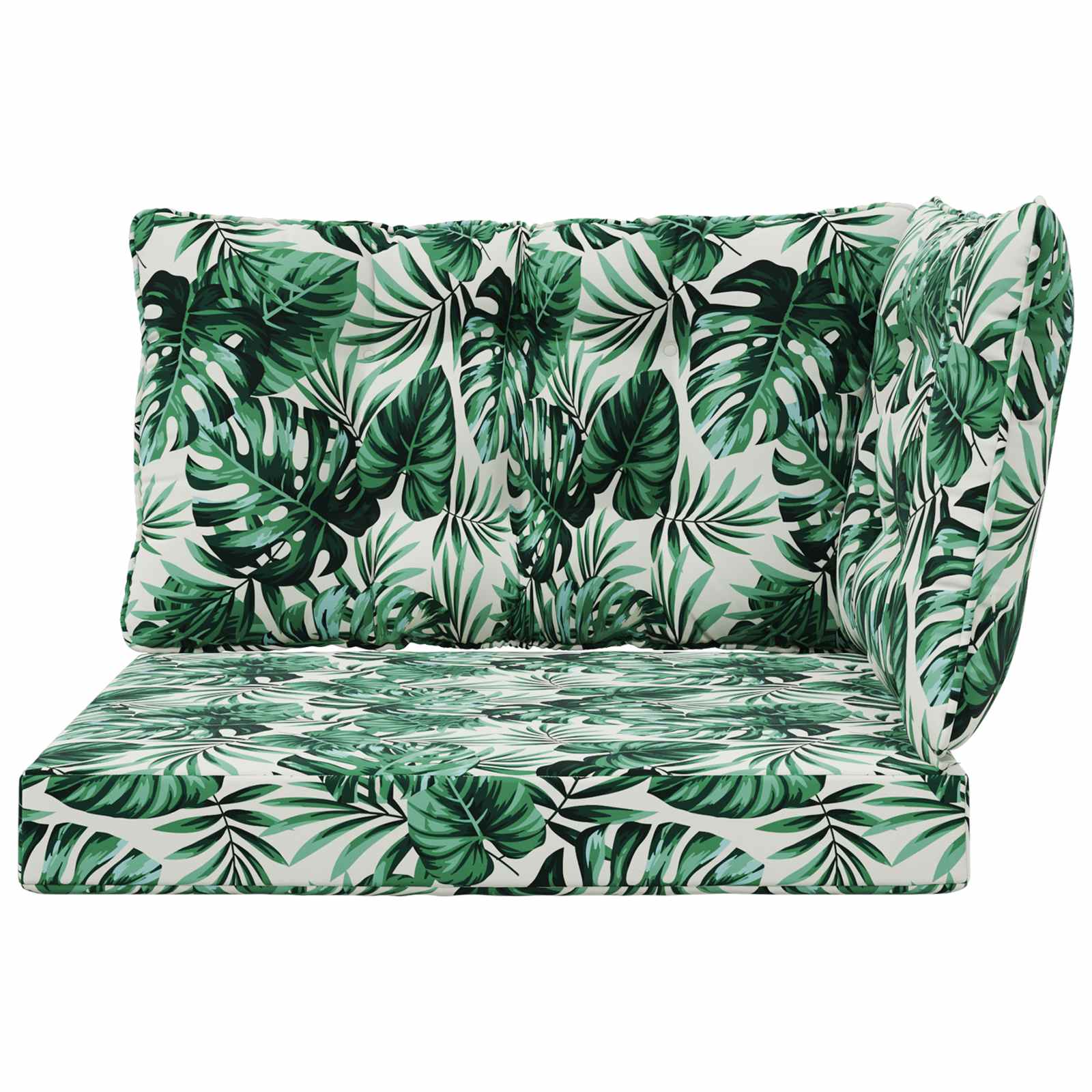 Lauko sofa pagalvėlė 3 pcs Lapų raštas Poliesteris