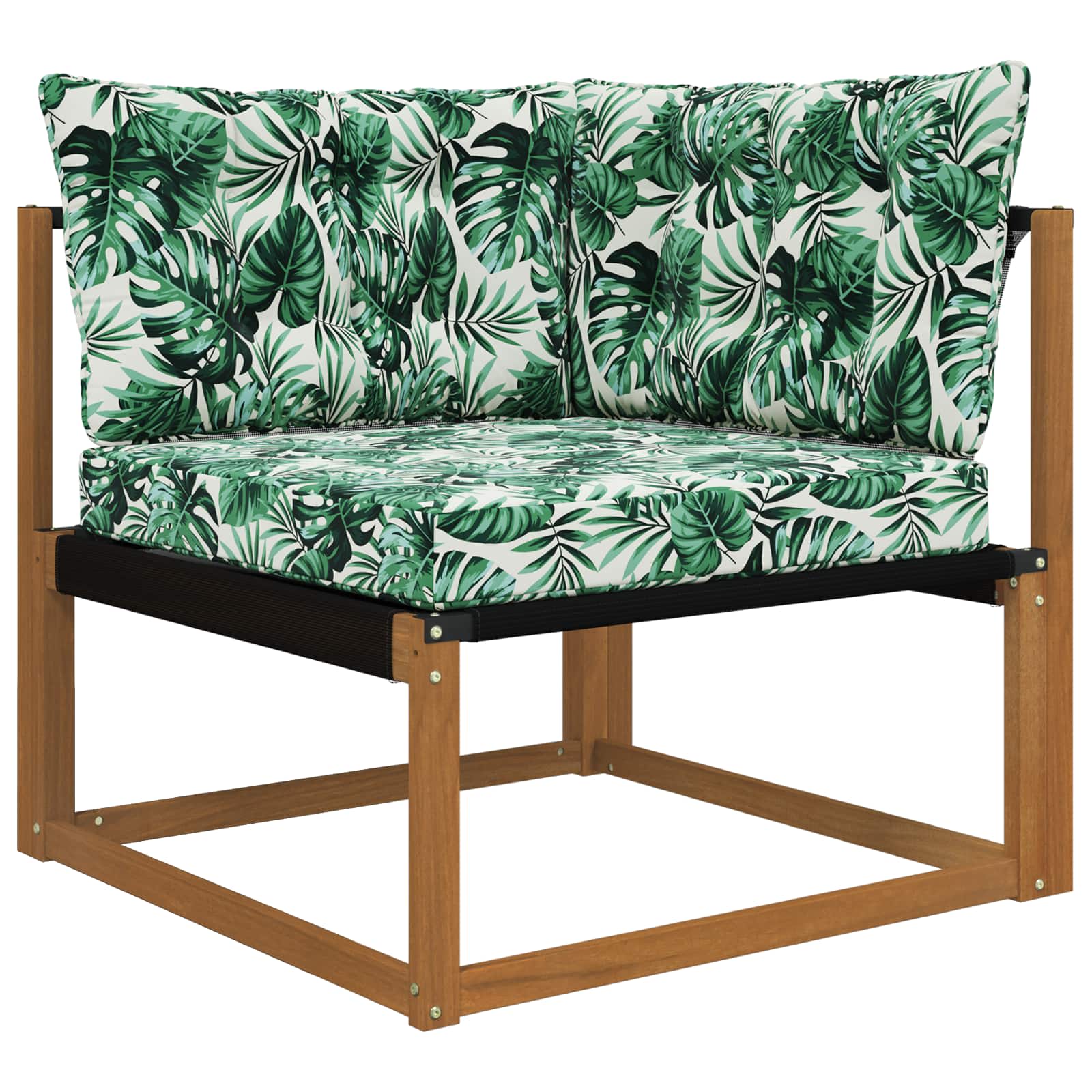 Lauko sofa pagalvėlė 3 pcs Lapų raštas Poliesteris
