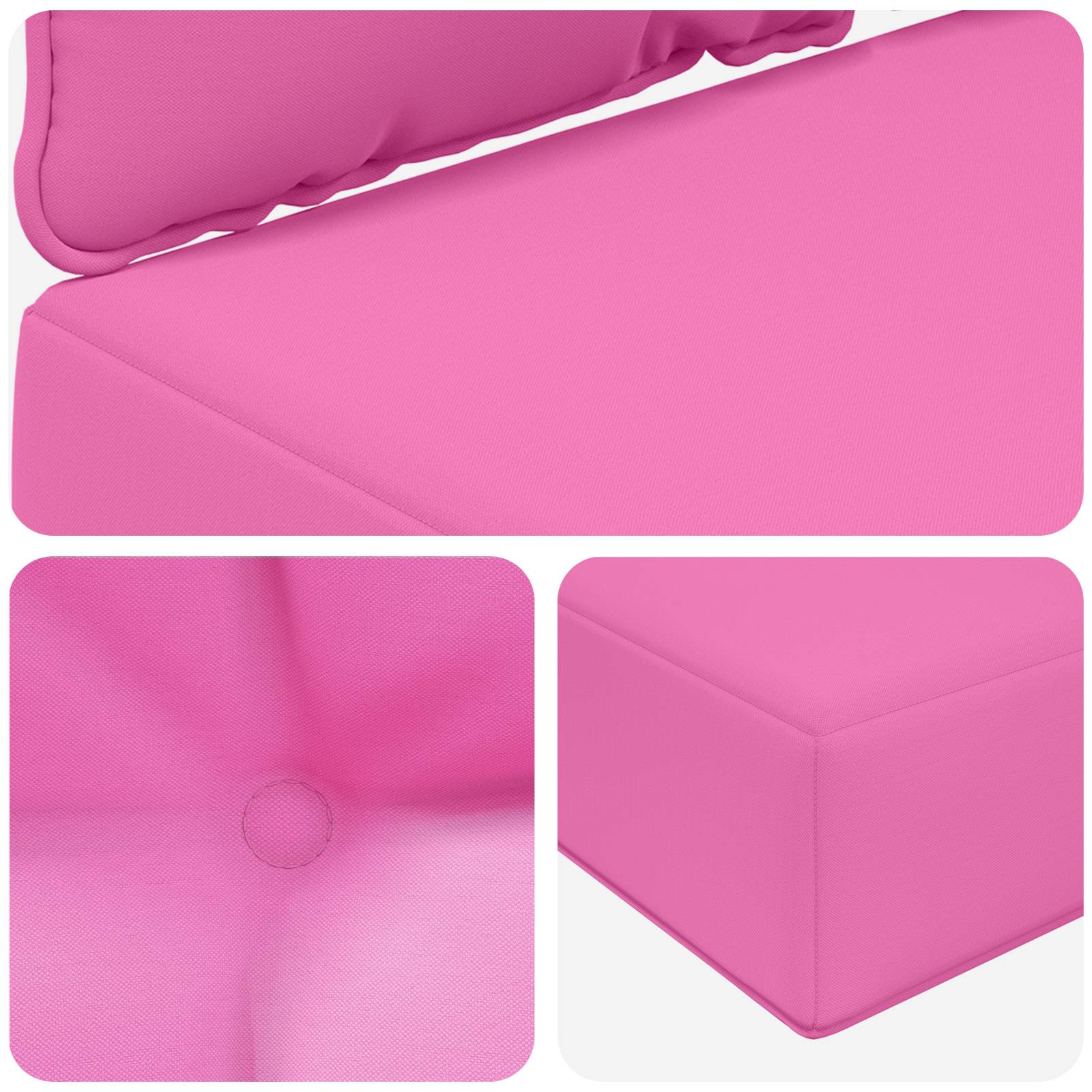 Lauko sofa pagalvėlė 3 pcs Rožinė Poliesteris