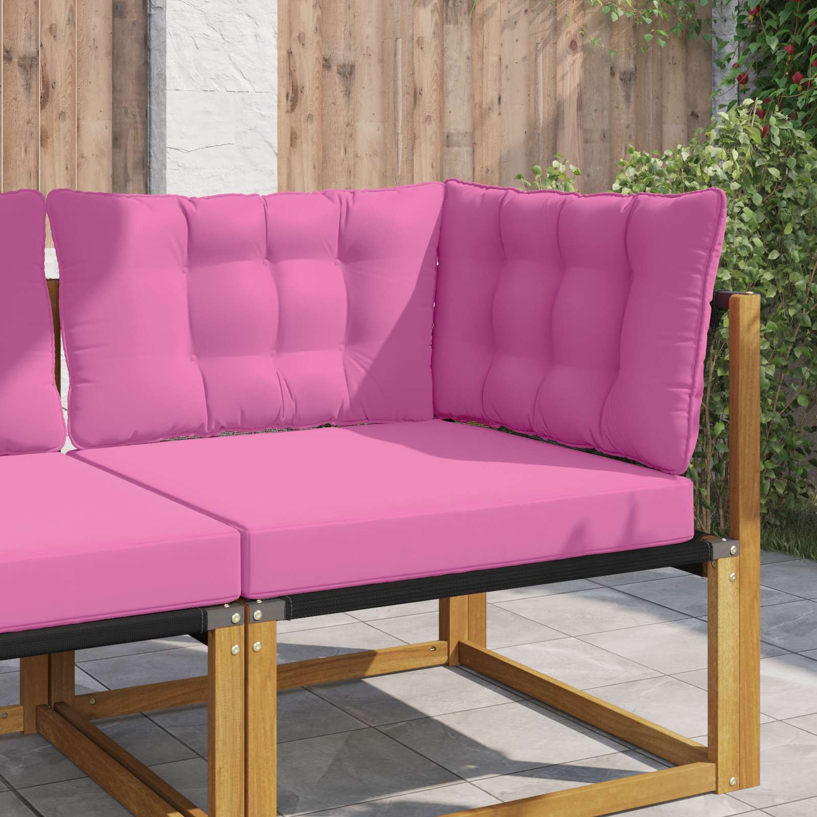 Lauko sofa pagalvėlė 3 pcs Rožinė Poliesteris