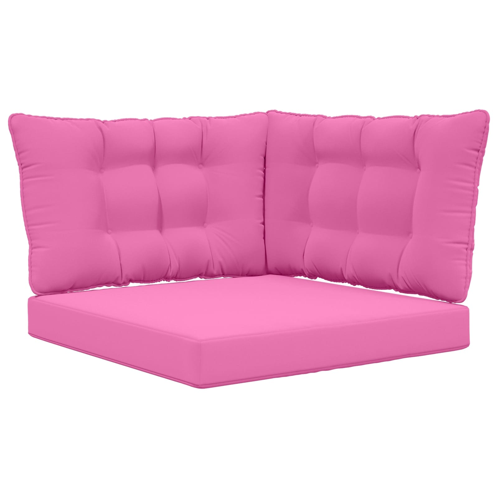 Lauko sofa pagalvėlė 3 pcs Rožinė Poliesteris