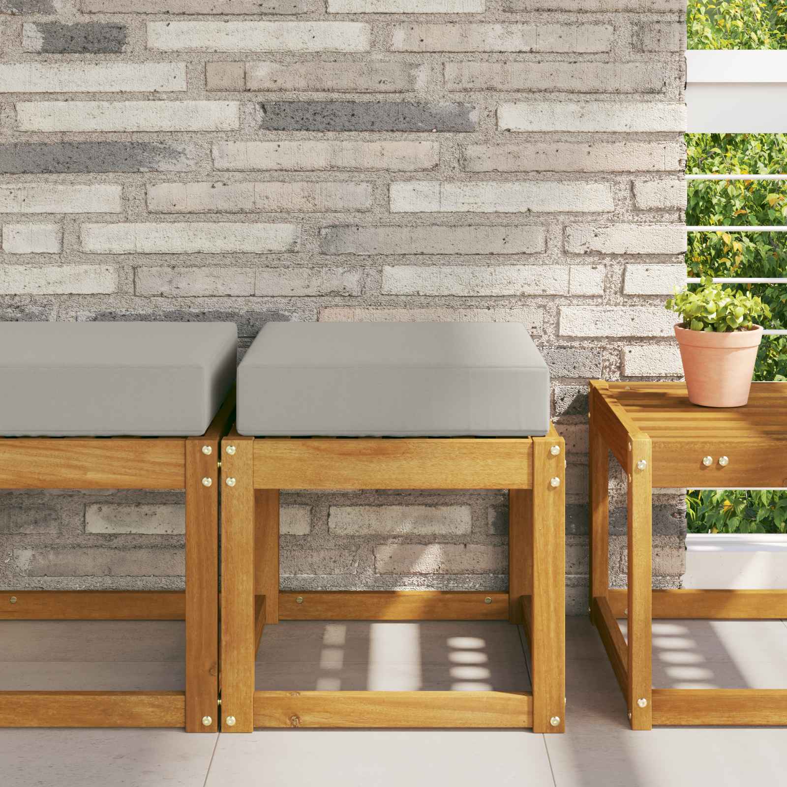 Lauko Sėdimosios Pagalvė Pilka 40 x 40 x 8 cm 100% poliesteris