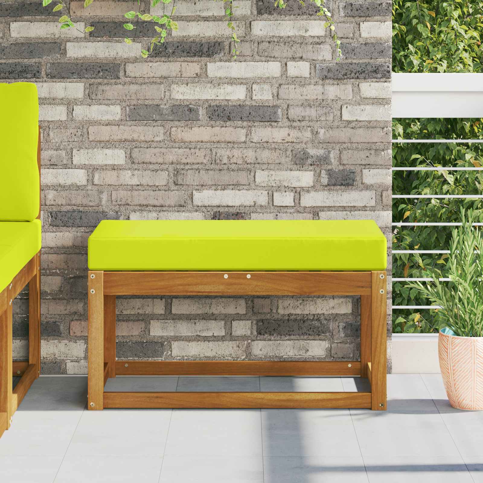 Lauko Sėdimosios Pagalvė Žalia 80 x 40 x 8 cm 100% poliesteris