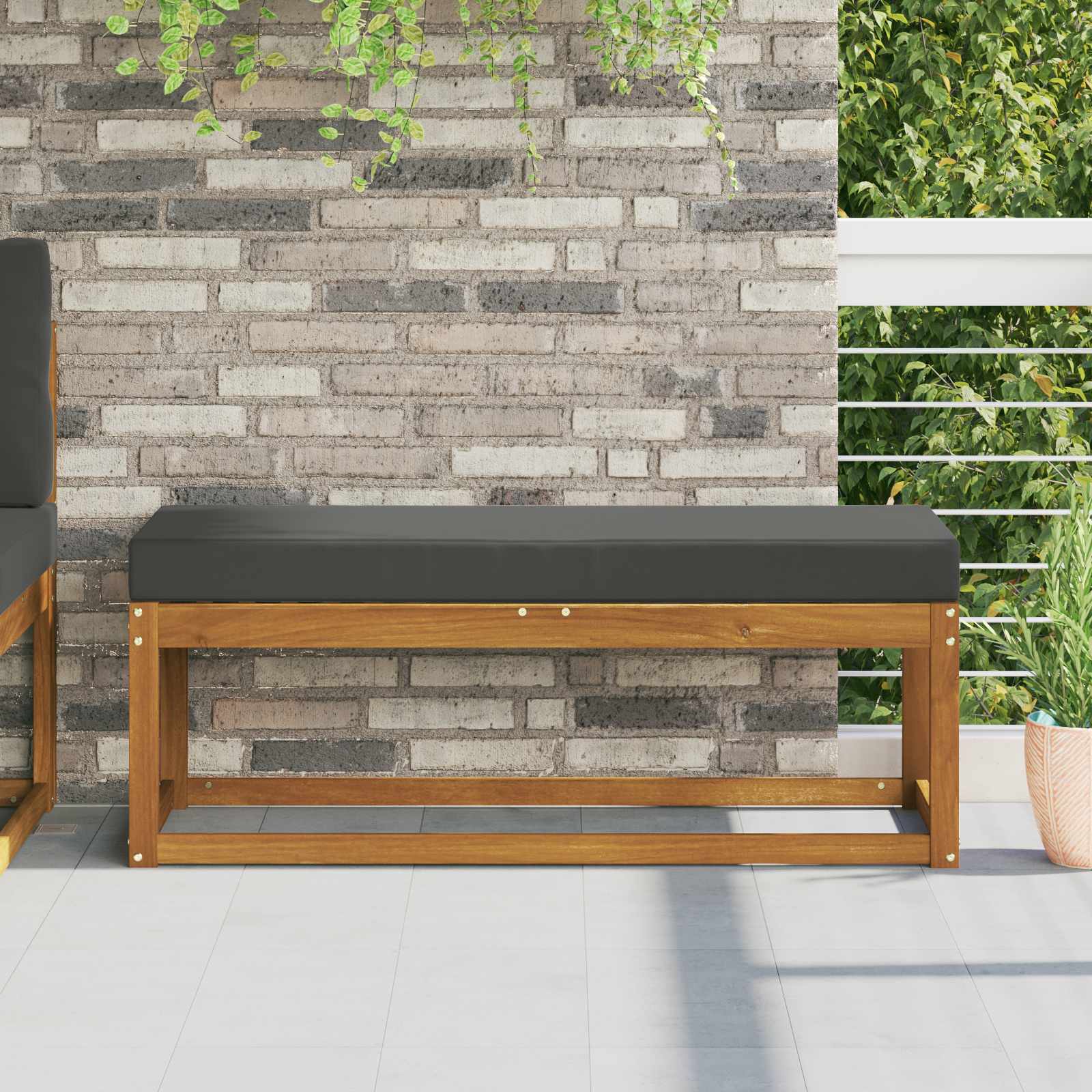 Sėdynės pagalvėlė Antracitas 115 x 40 x 8 cm 100% poliesteris