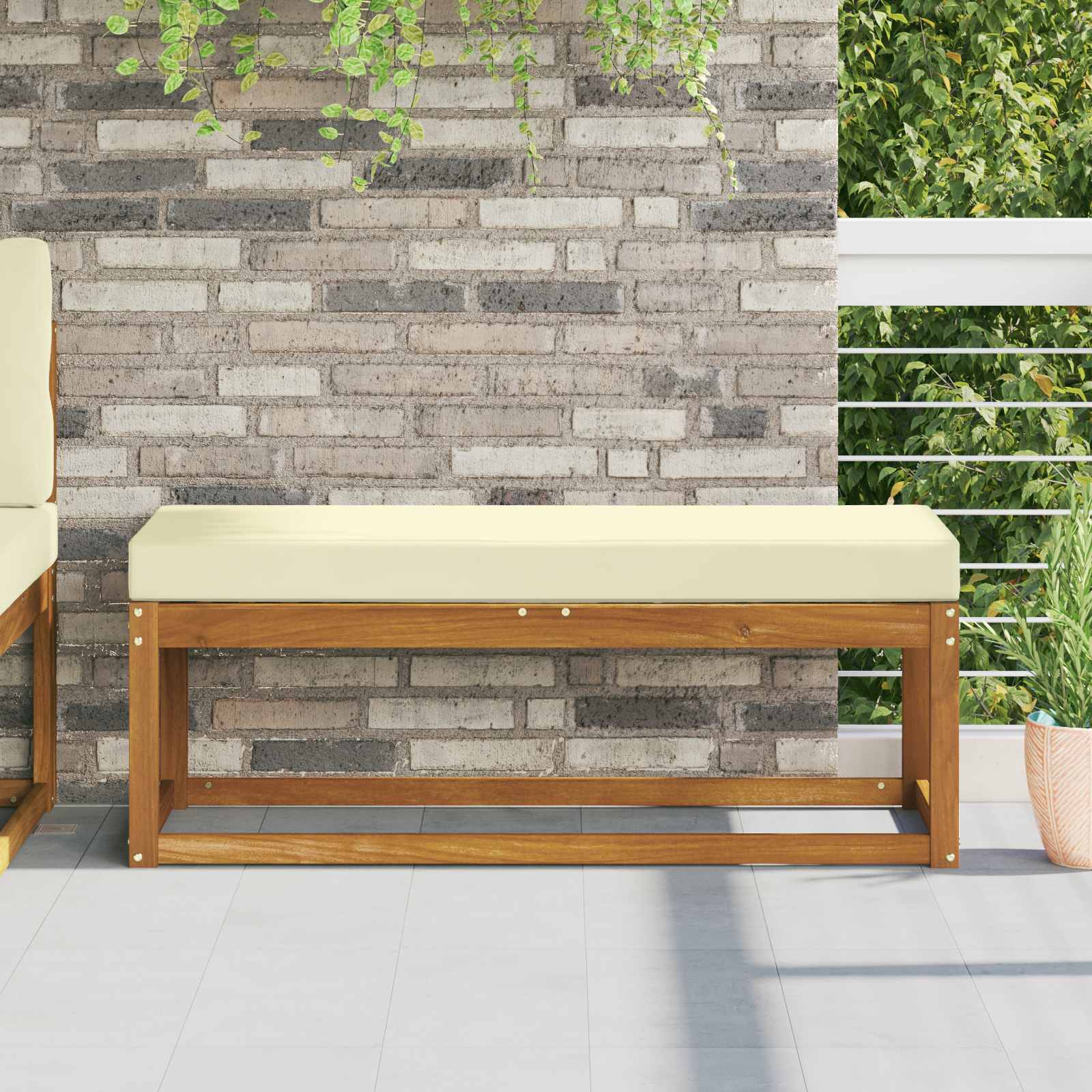 Sėdynės pagalvėlė Kreminė 115 x 40 x 8 cm 100% poliesteris
