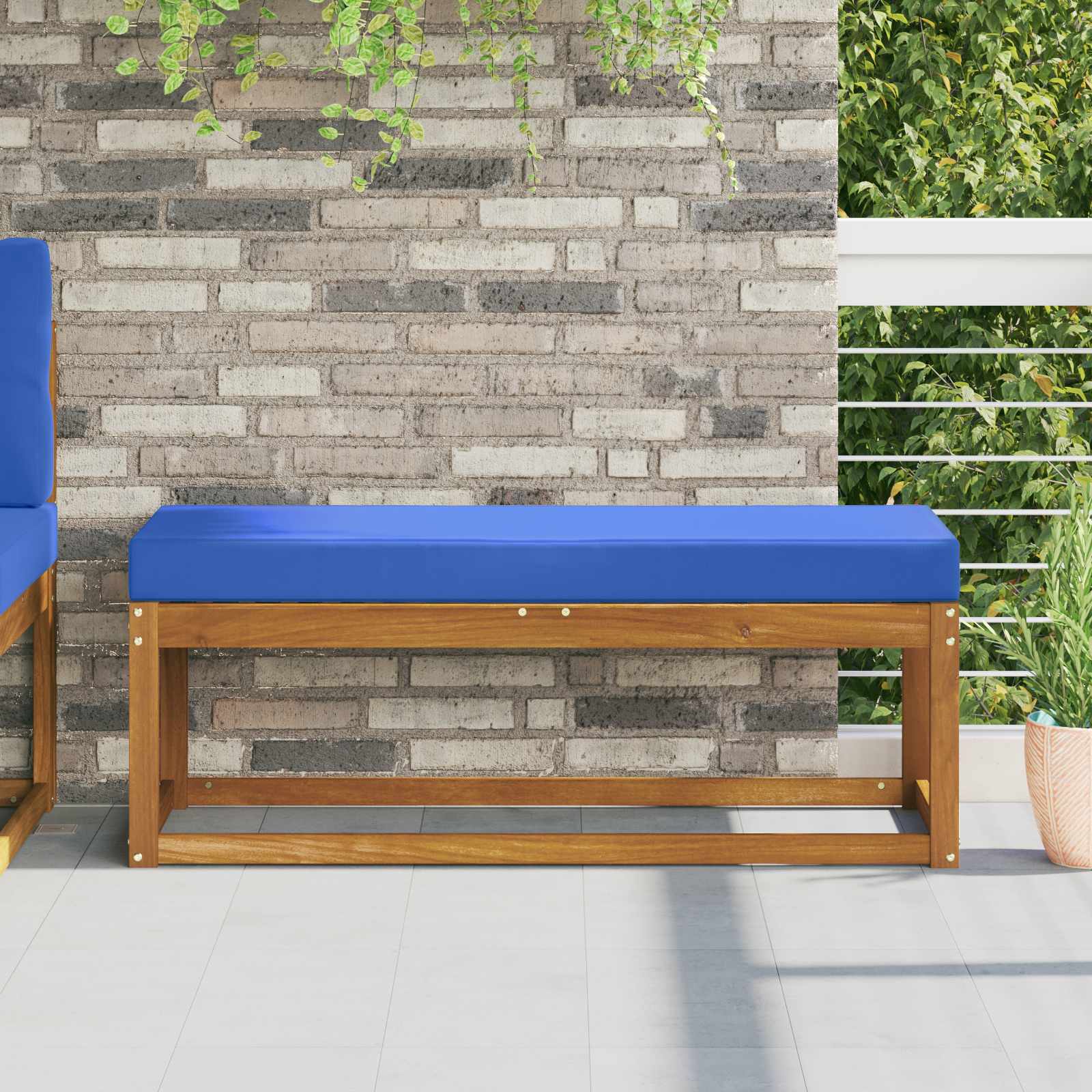 Outdoor Seat Cushion Royal Blue 111.5 x 40 x 8 cm