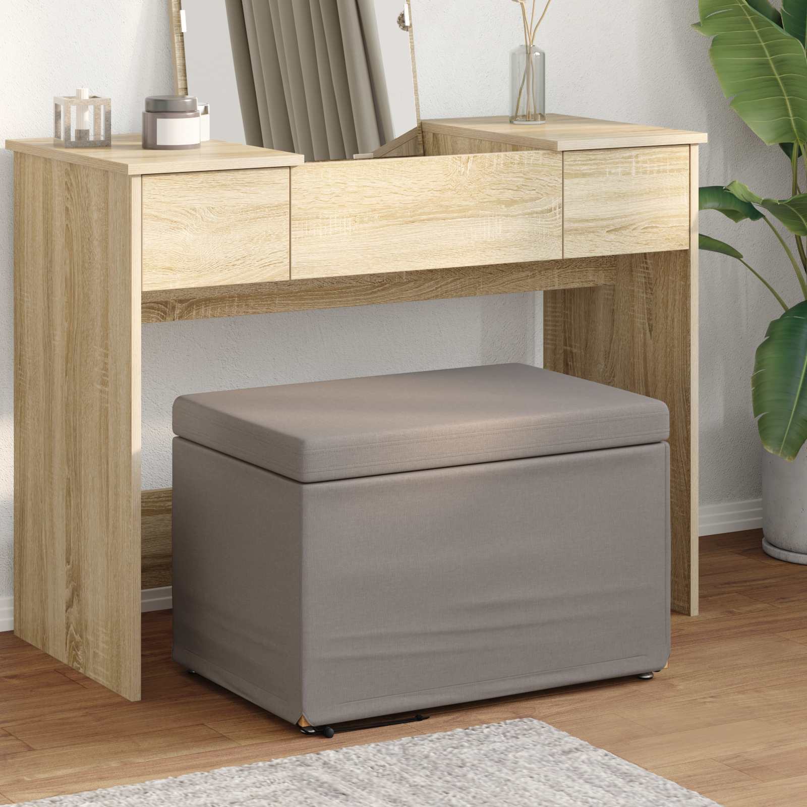 Šūpoles Taupe 61 x 41 x 40 cm Audums un inženierijas koksne