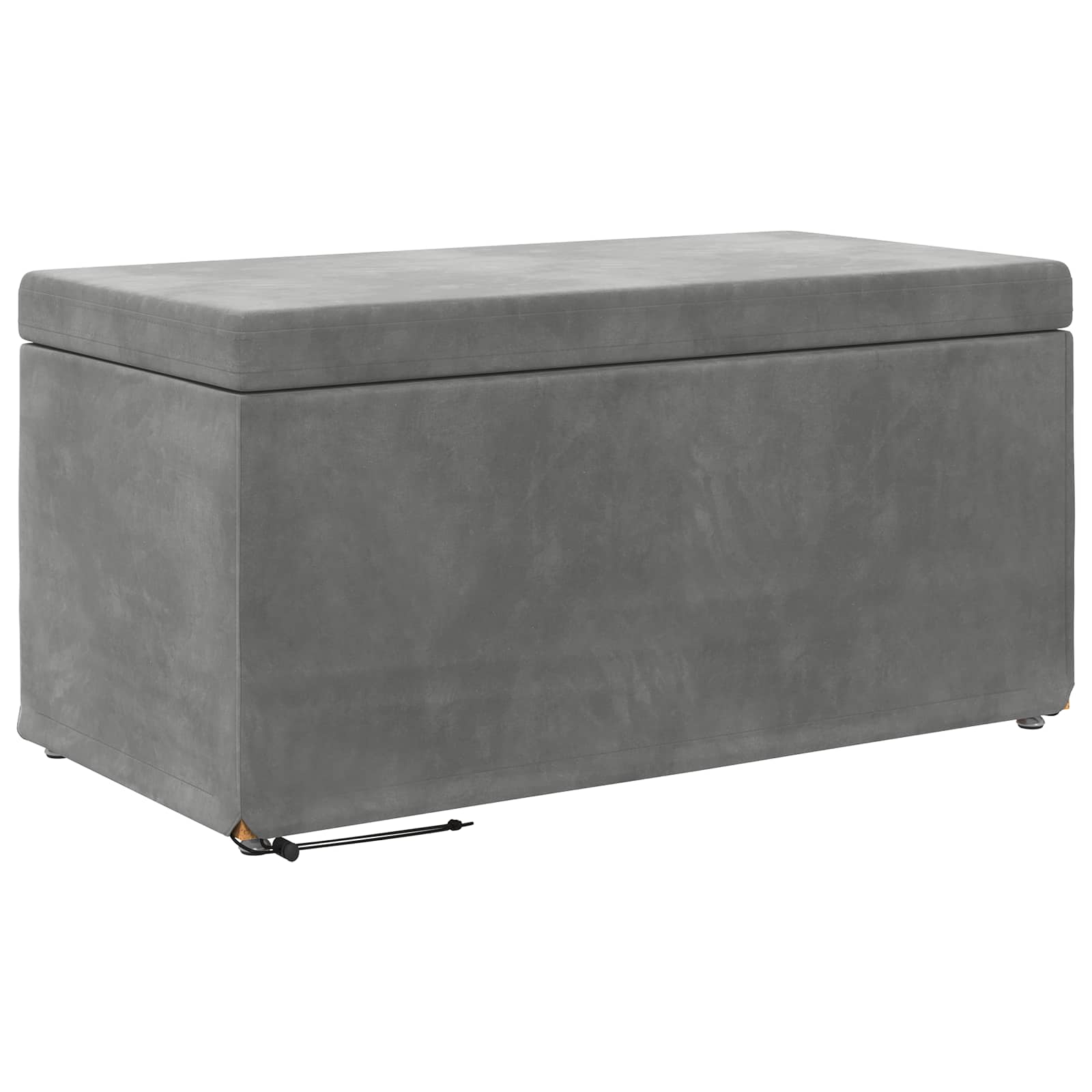 Swing Dark Grey Velvet and Engineered Wood