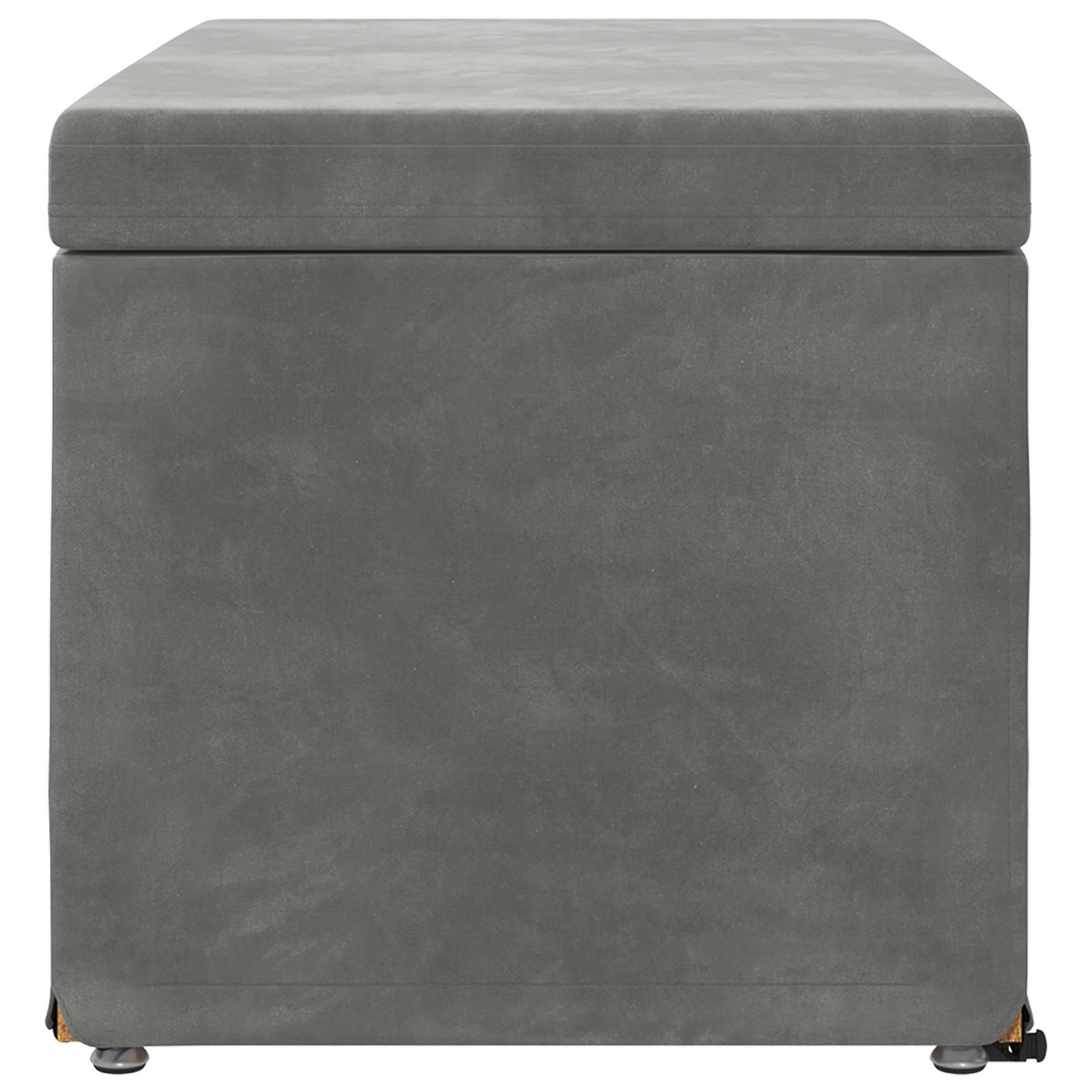 Swing Dark Grey Velvet and Engineered Wood