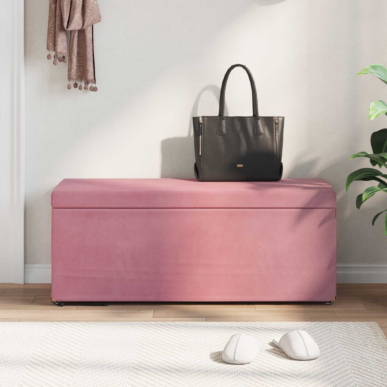 Swing Pink 101 x 41 x 40 cm Velvet and Engineered Wood