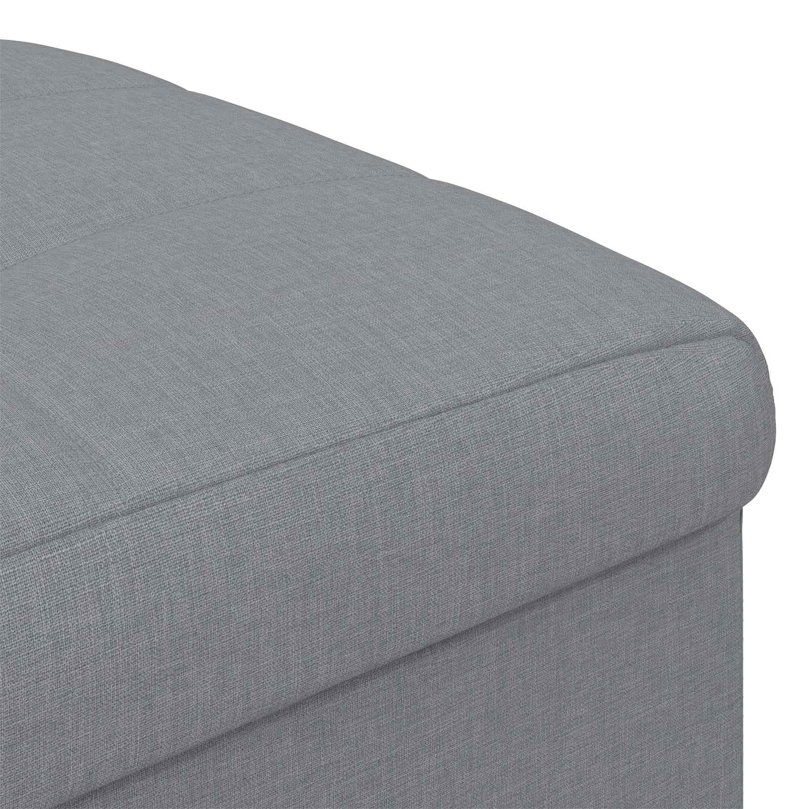 Ottoman with storage Light gray 40 x 40 x 45 cm fabric