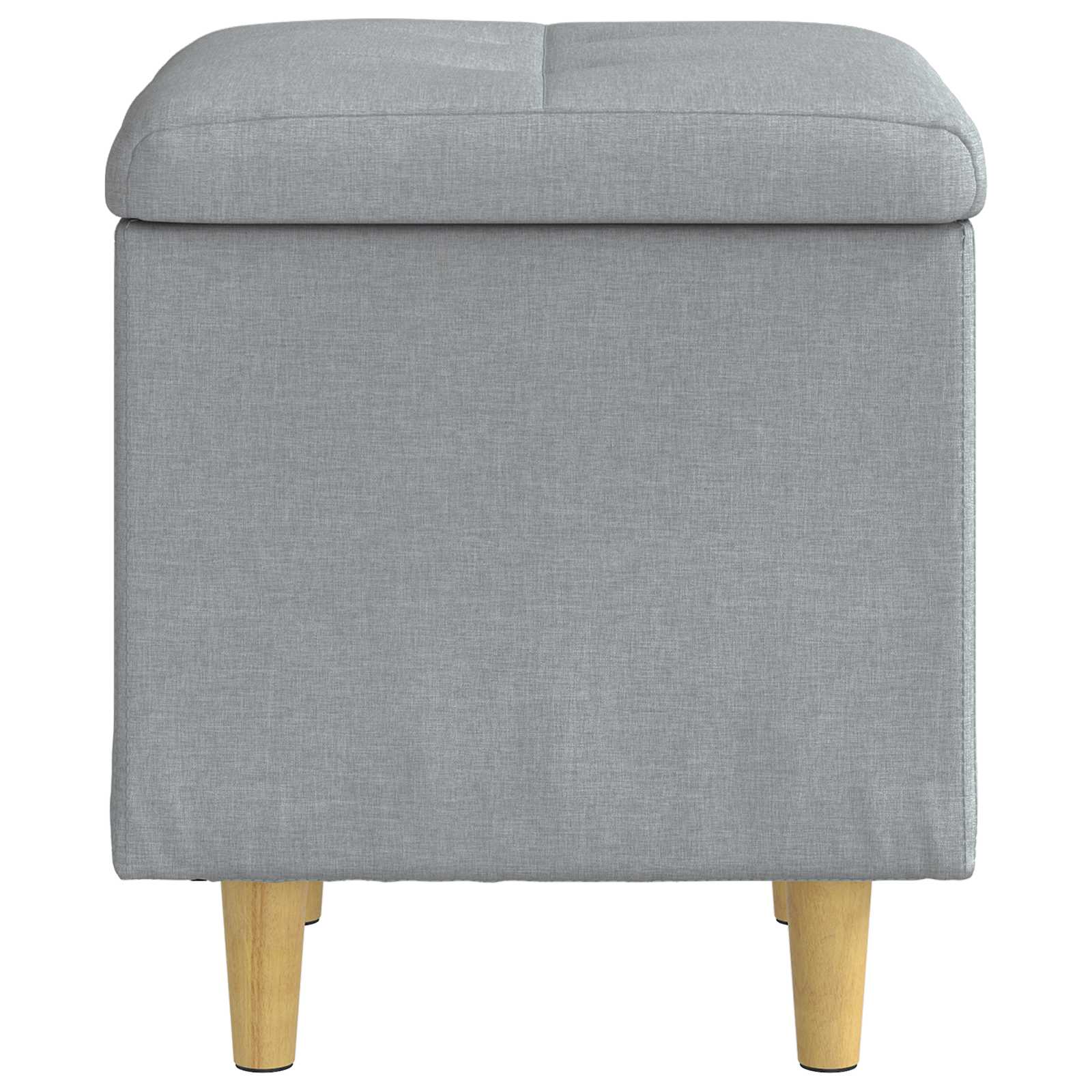 Ottoman with storage Light gray 40 x 40 x 45 cm fabric