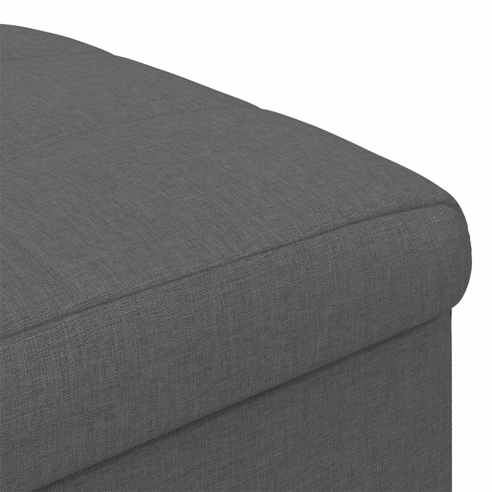 Storage Ottoman Dark grey 40 x 40 x 45 cm fabric