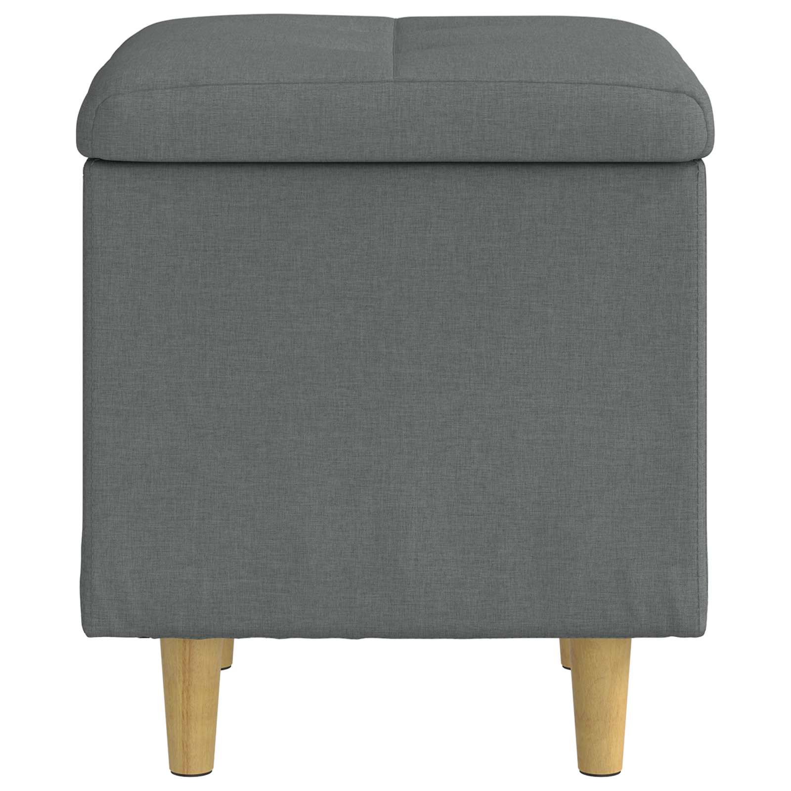 Storage Ottoman Dark grey 40 x 40 x 45 cm fabric