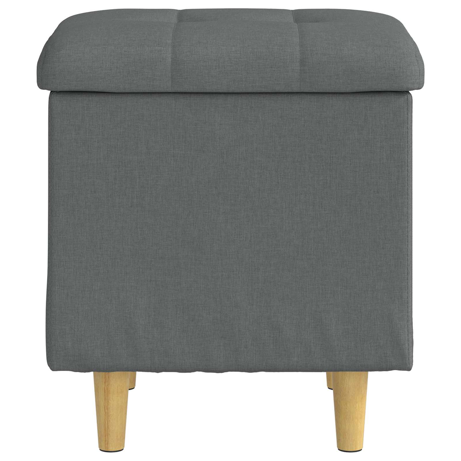 Storage Ottoman Dark grey 40 x 40 x 45 cm fabric