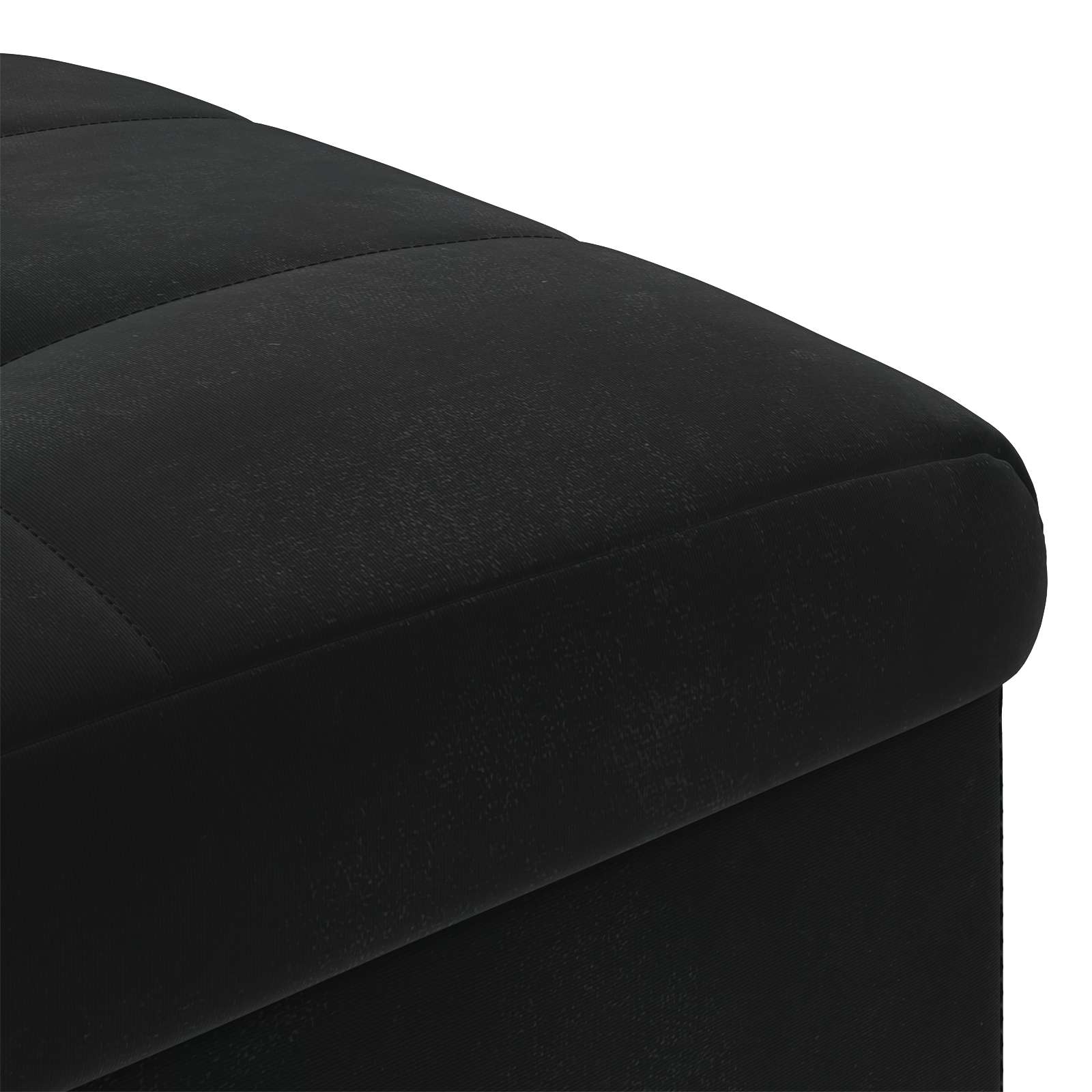 Otomans ar uzglabāšanas vietu un spilvenu Melns 40 x 40 x 45 cm Samts