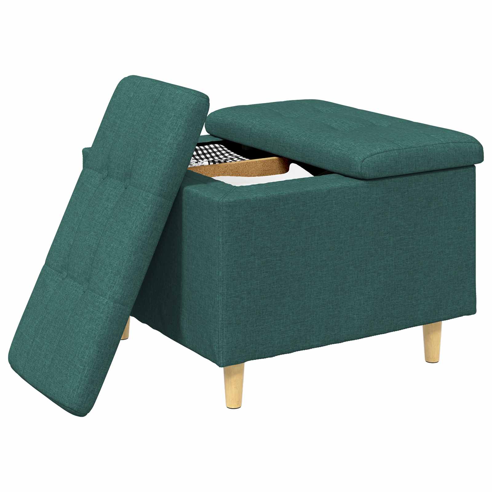 Laikymo osmanas Tamsiai žalia 60 x 60 x 45 cm audinys