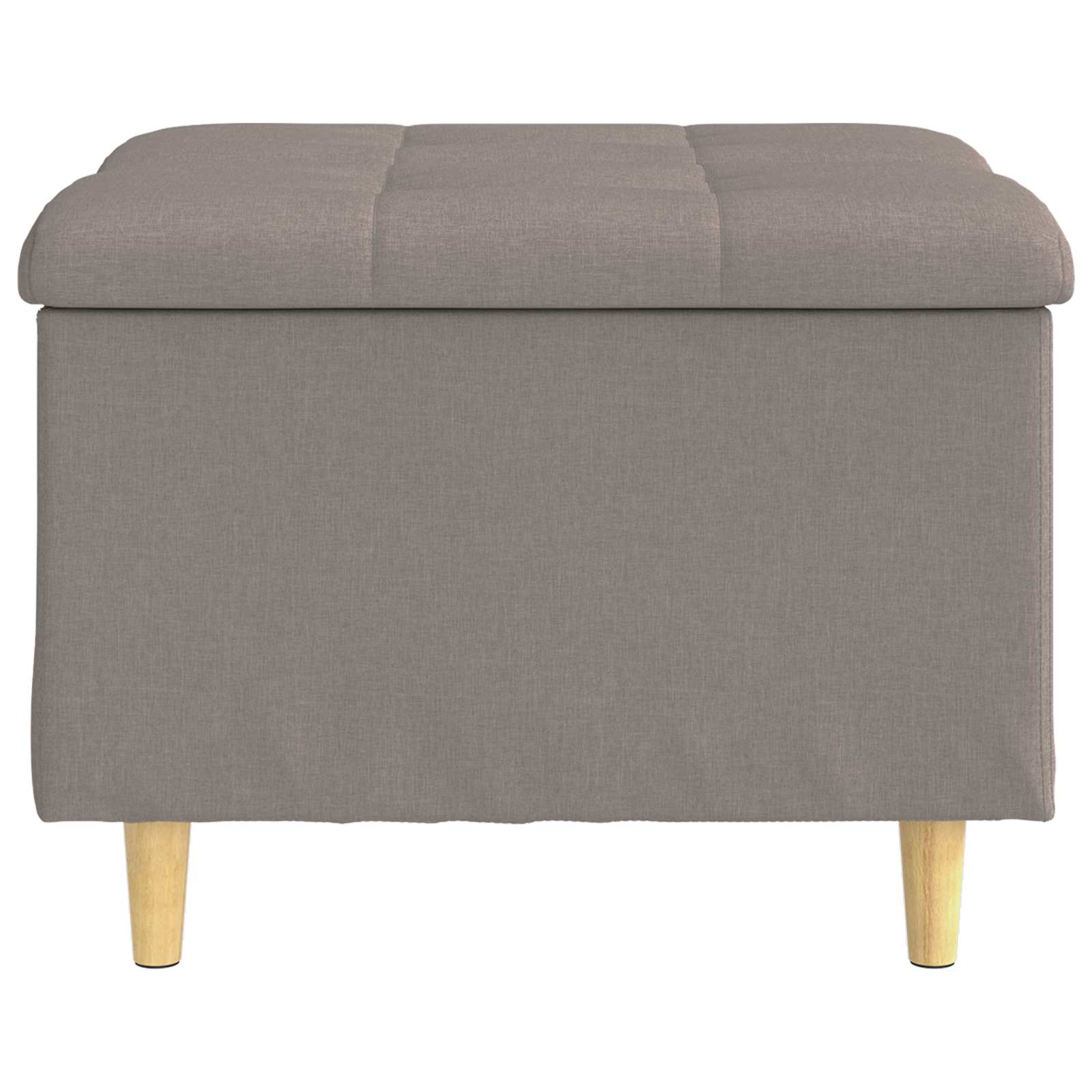 Storage ottoman with cushion Taupe 60 x 60 x 45 cm fabric