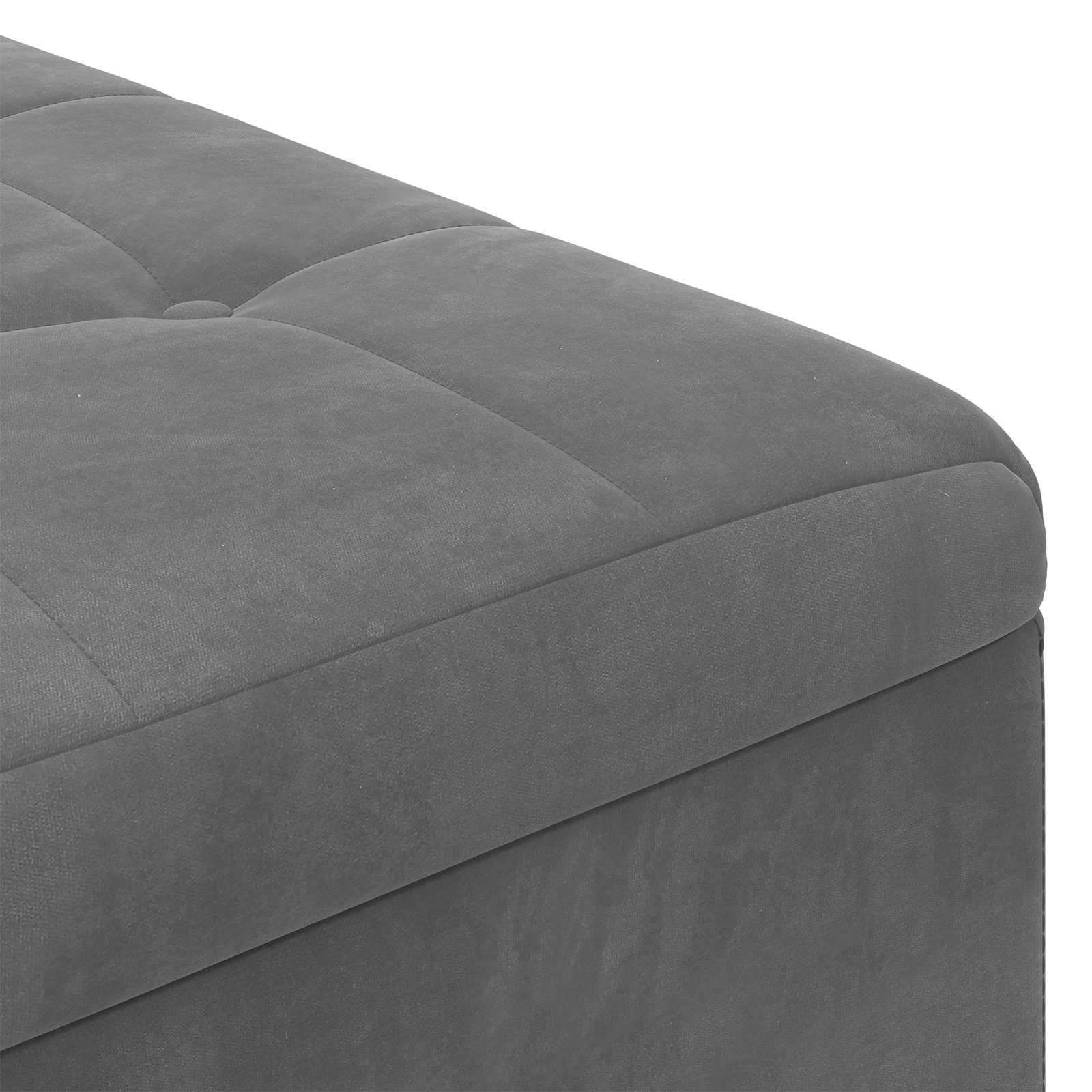 Laikymo osmanas Tamsiai pilka 60 x 60 x 45 cm Aksomas