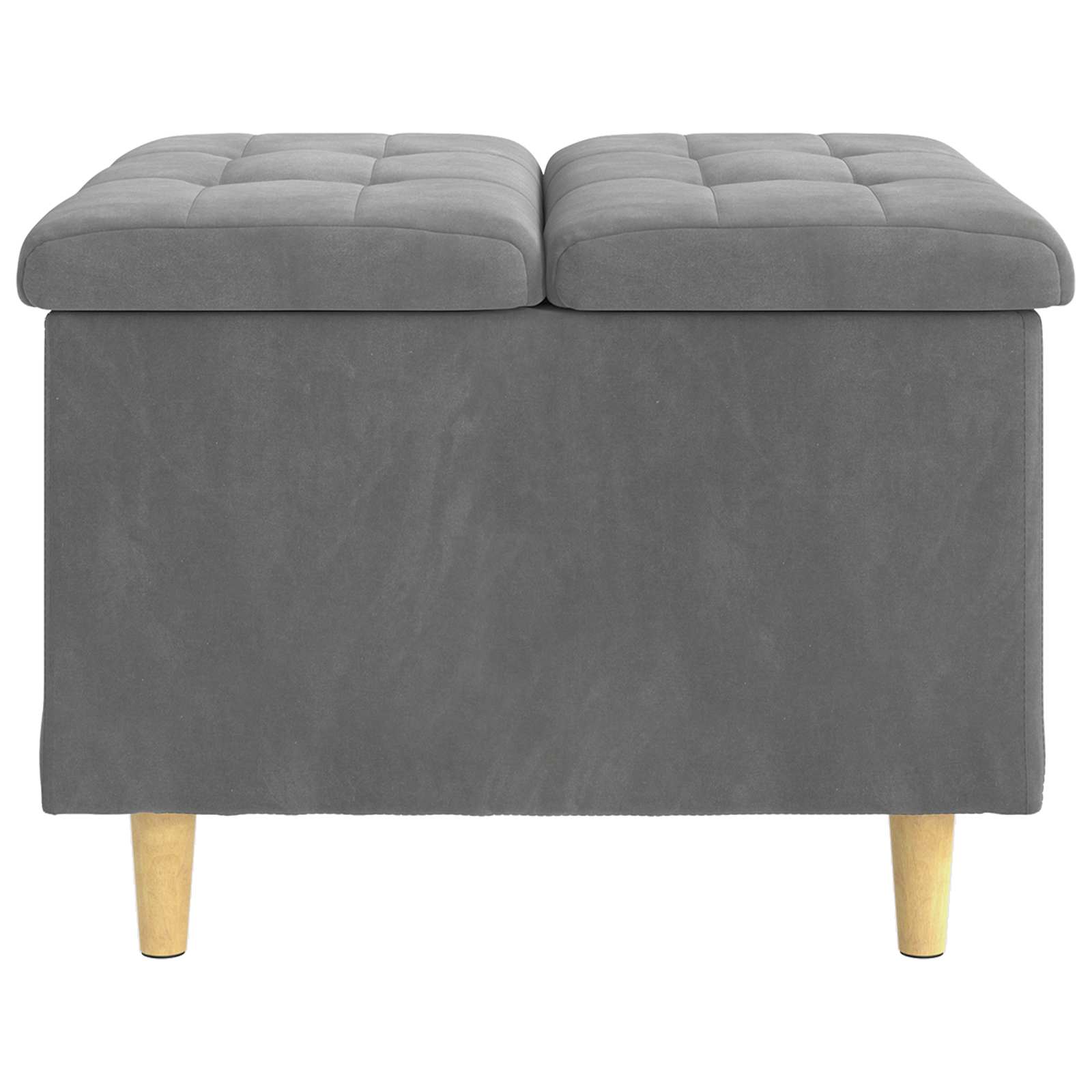Laikymo osmanas Tamsiai pilka 60 x 60 x 45 cm Aksomas