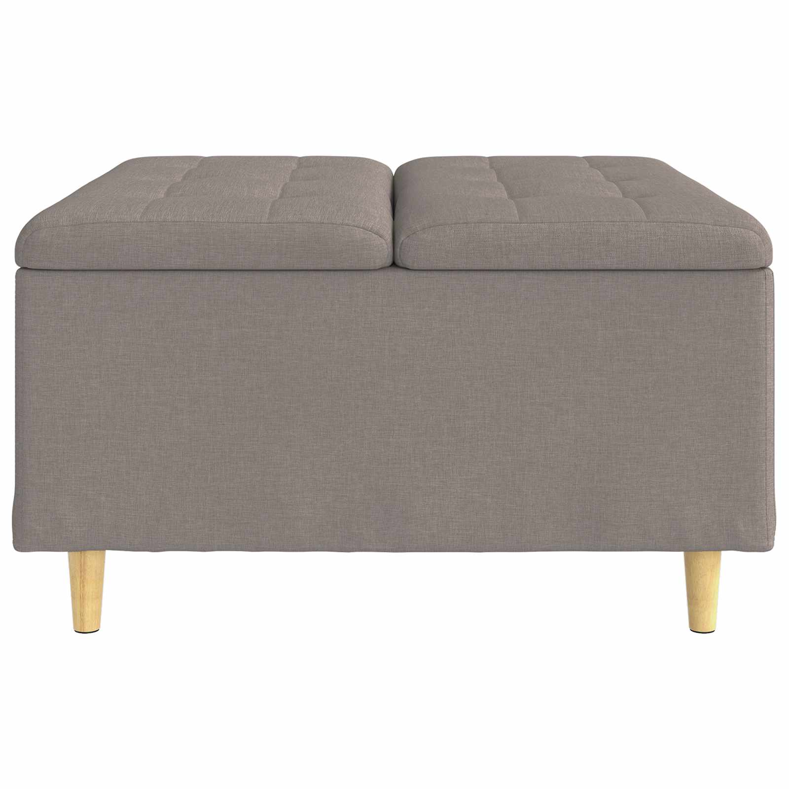Mygtuko taburetė su pagalve Taupe 80 x 80 x 45 cm audinys