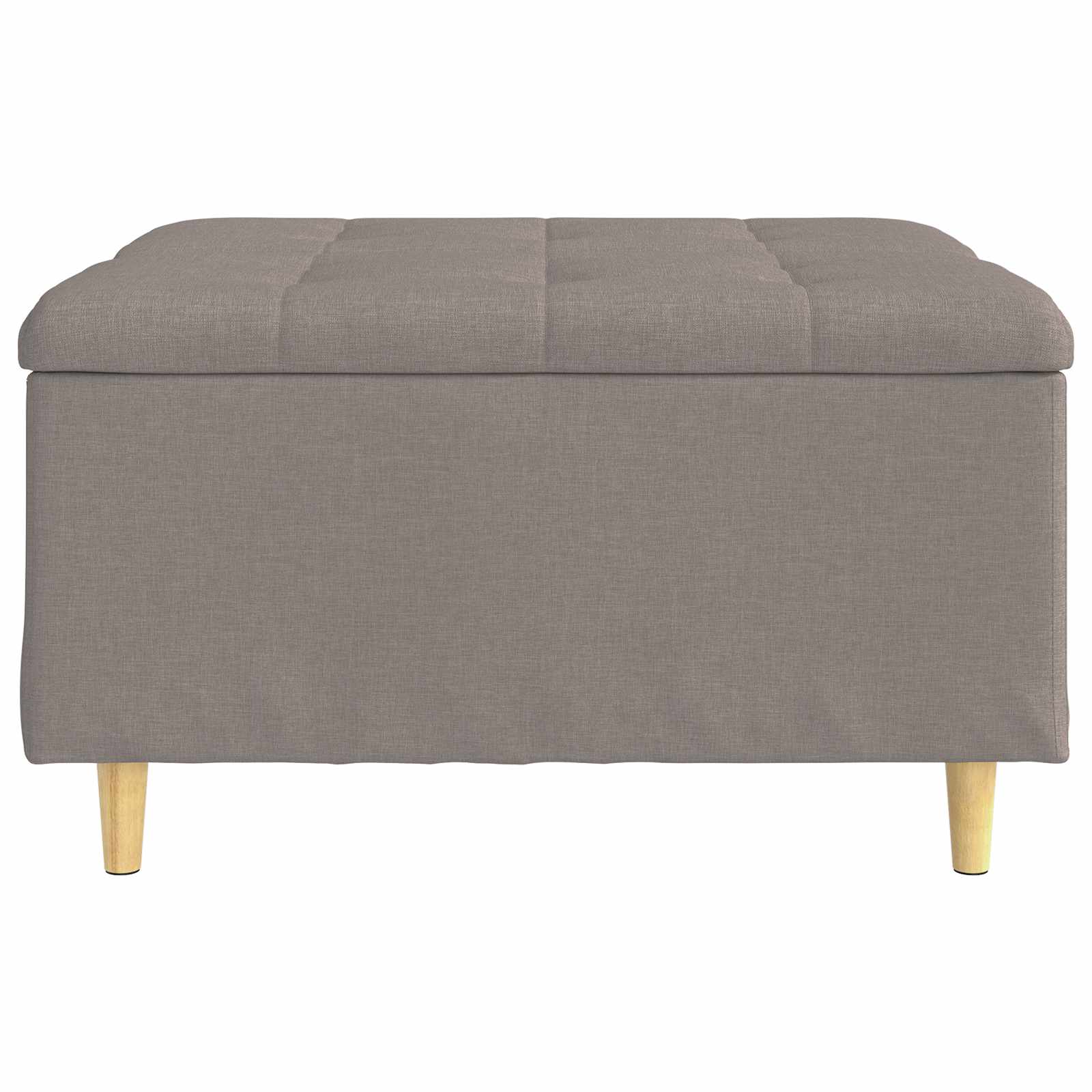 Mygtuko taburetė su pagalve Taupe 80 x 80 x 45 cm audinys