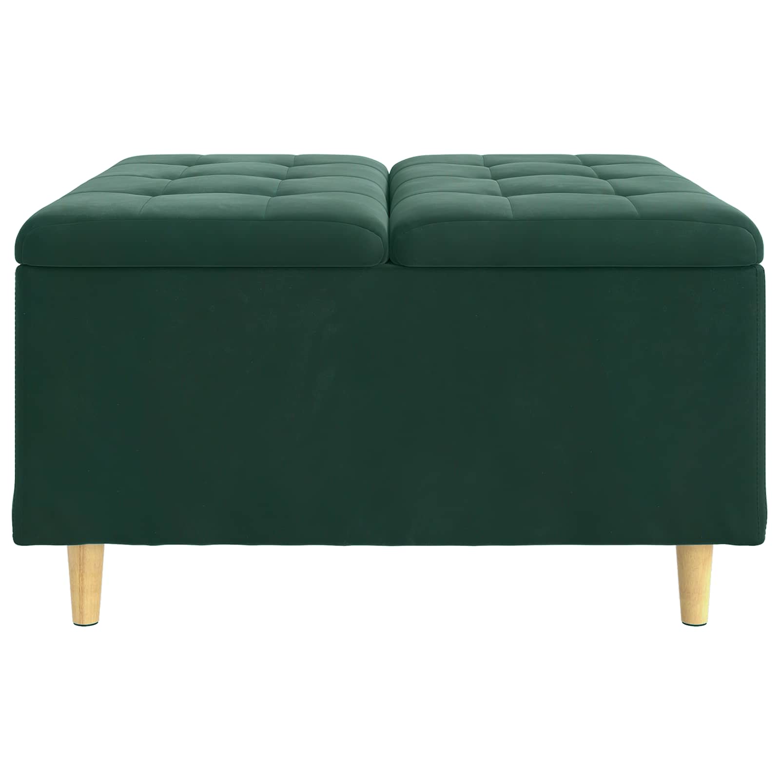 Button stool Dark green 80 x 80 x 45 cm Velvet