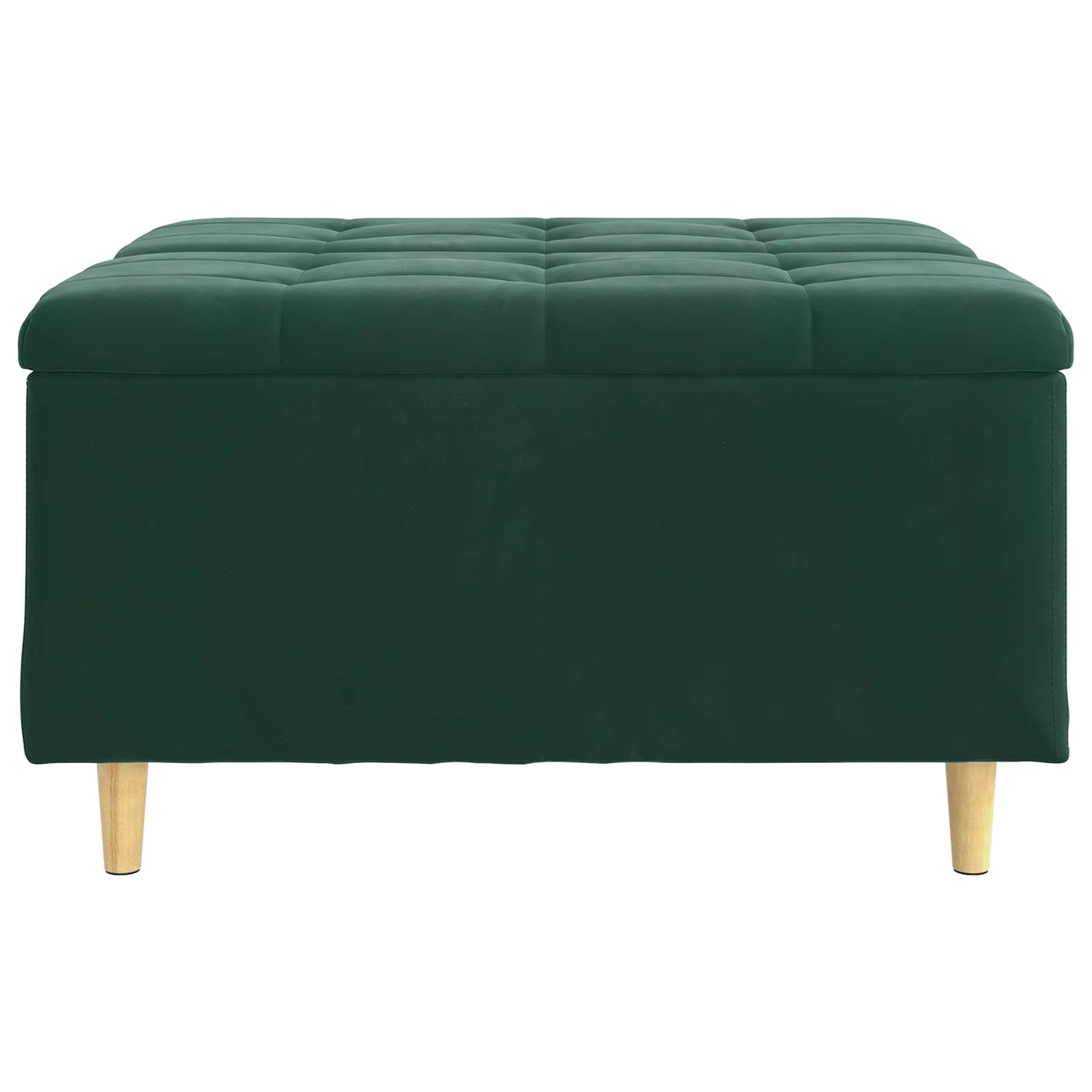 Button stool Dark green 80 x 80 x 45 cm Velvet