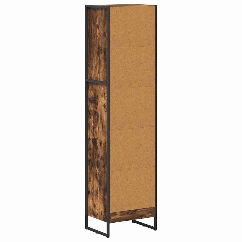 Grāmatu plaukts Dūmu ozols 80 x 30 x 155 cm Apstrādāta koksne