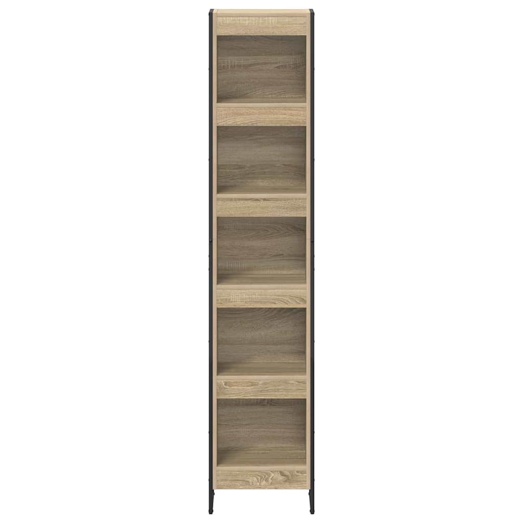 Grāmatu skapis Sonoma 80 x 30 x 155 cm Apstrādāta koksne