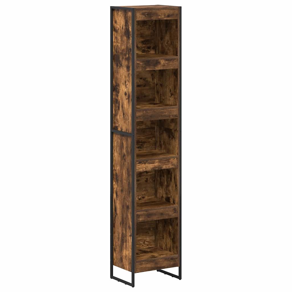 Bookcase Smoked Oak 80 x 30 x 155 cm Engineered Wood