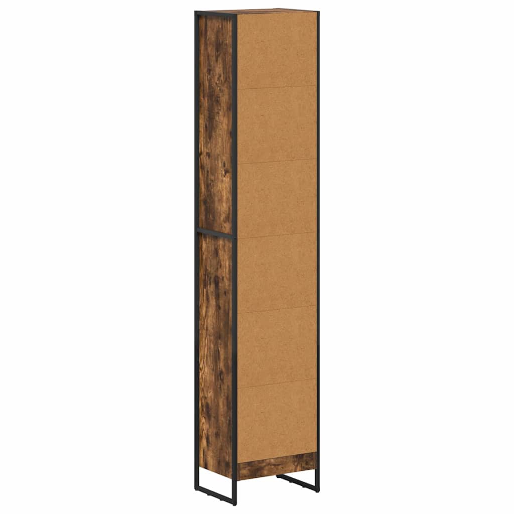 Bookcase Smoked Oak 80 x 30 x 155 cm Engineered Wood