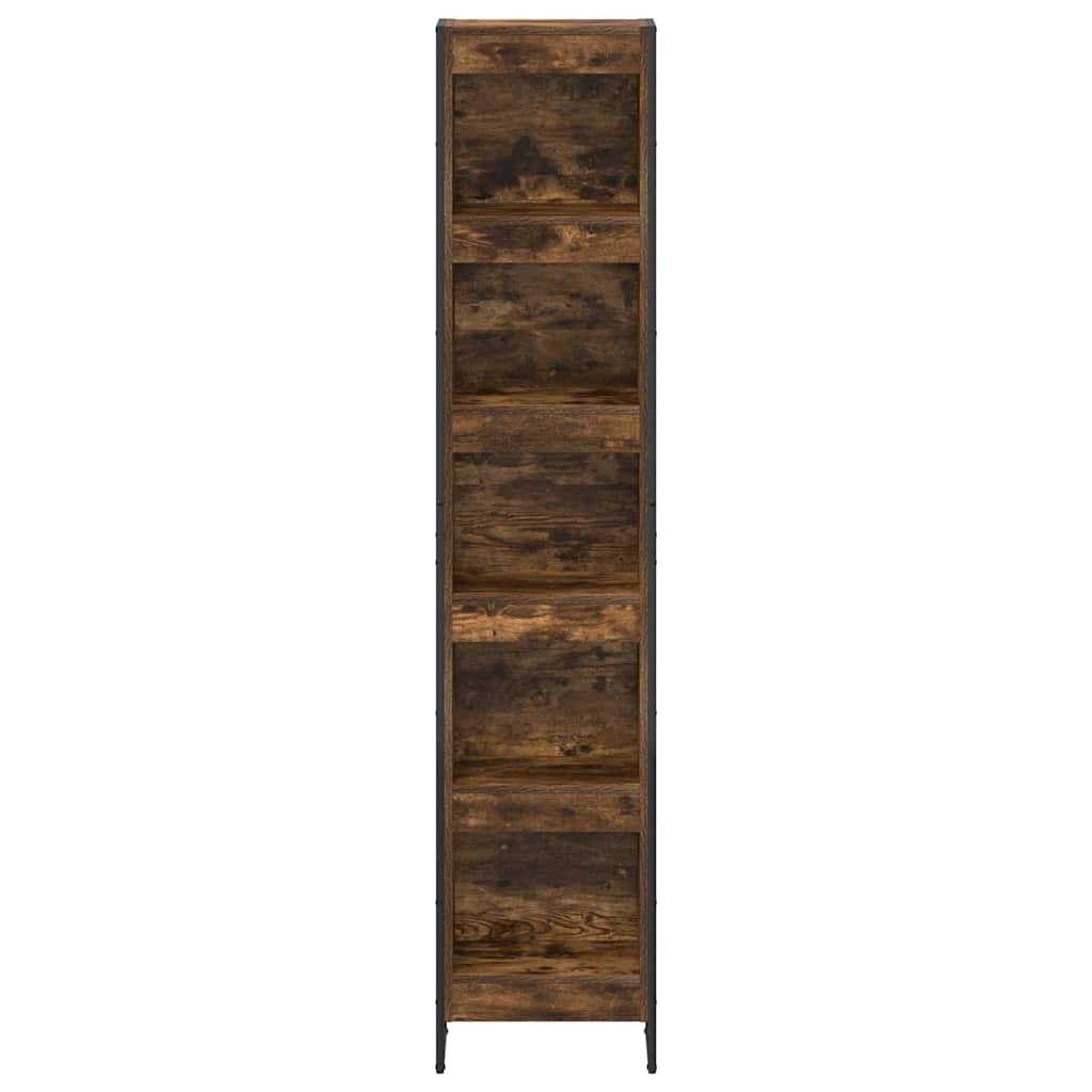 Bookcase Smoked Oak 80 x 30 x 155 cm Engineered Wood