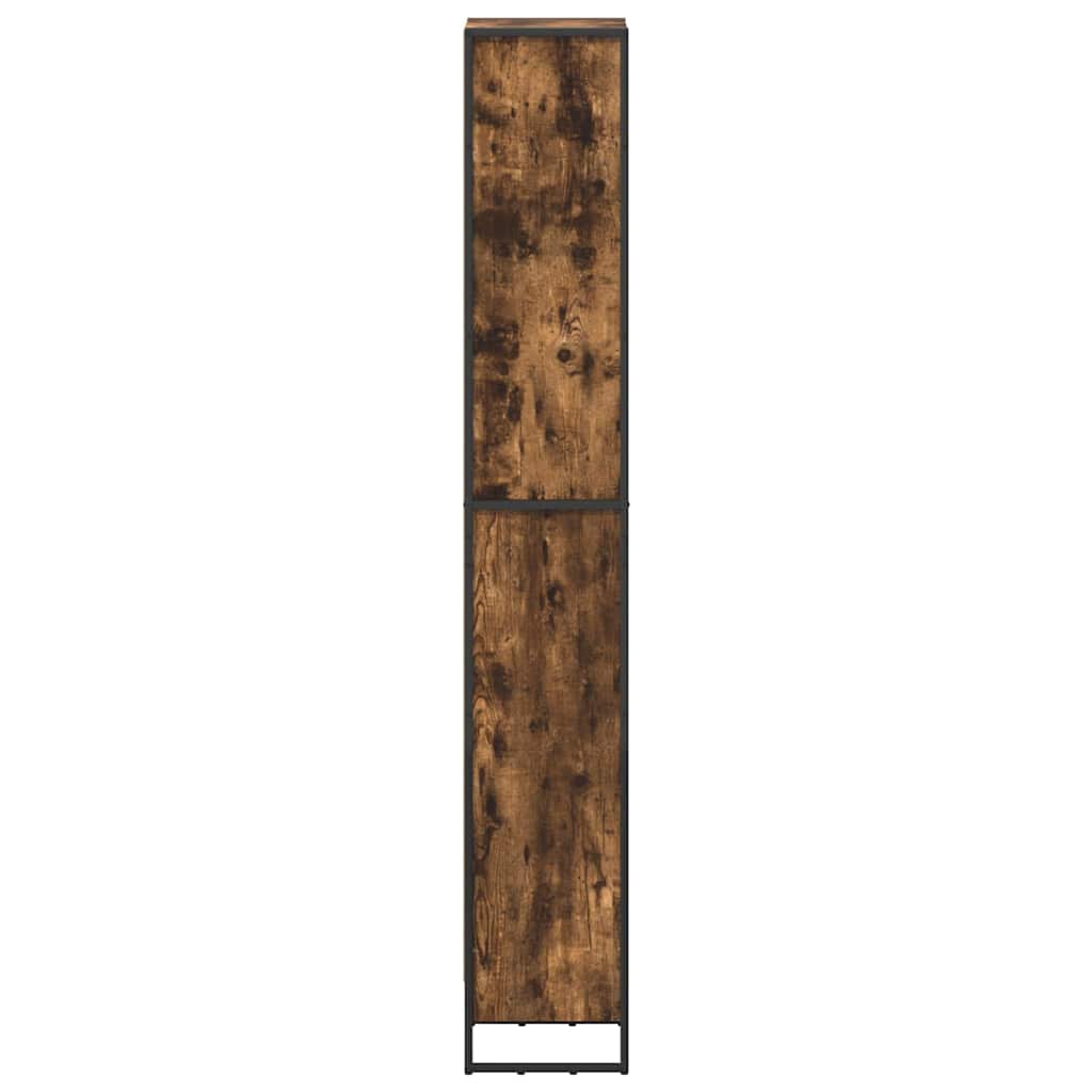 Bookcase Smoked Oak 80 x 30 x 155 cm Engineered Wood
