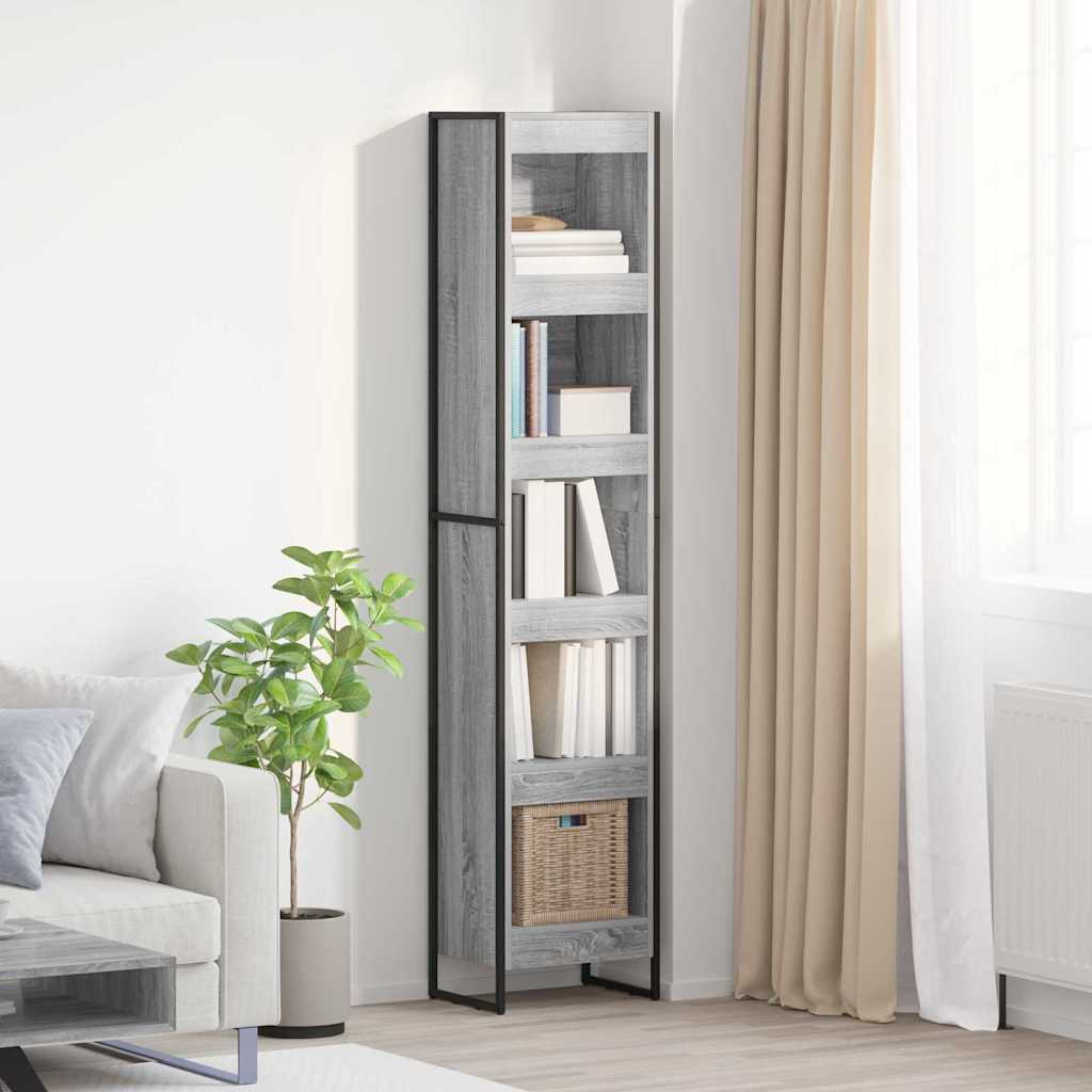 Grāmatu plaukts Pelēks Sonoma 80 x 30 x 155 cm Inženierijas koksne