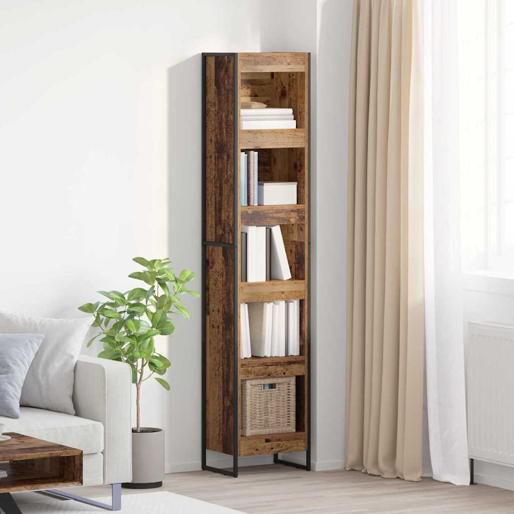 Grāmatu plaukts Antīks koks 80 x 30 x 155 cm Pārstrādāta koksne