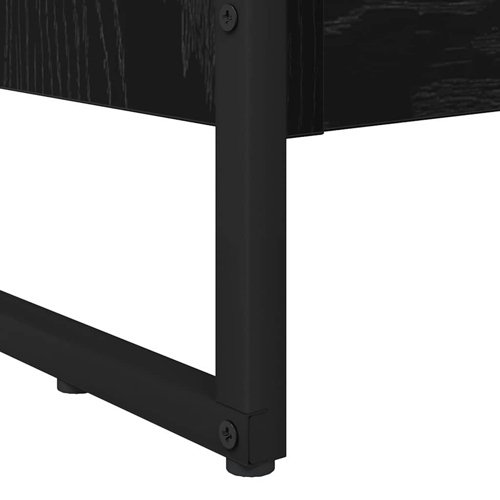 Bookshelf Black oak 80 x 30 x 155 cm Engineered wood