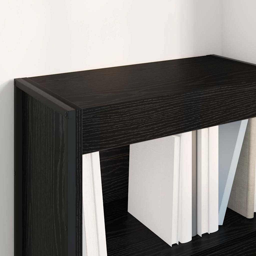 Bookshelf Black oak 80 x 30 x 155 cm Engineered wood