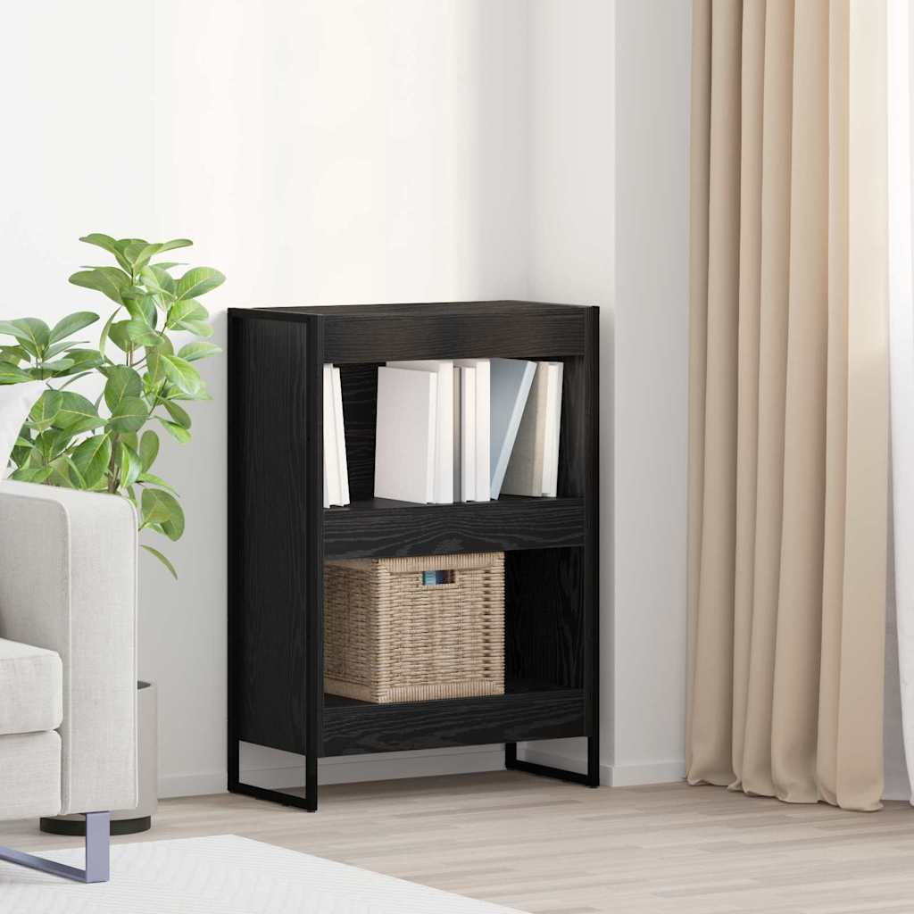 Bookshelf Black oak 80 x 30 x 155 cm Engineered wood