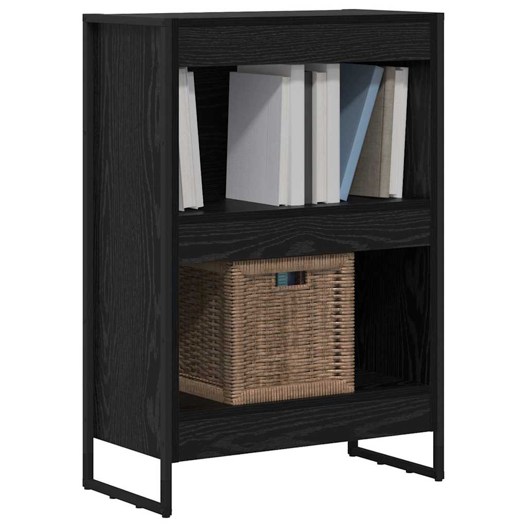 Bookshelf Black oak 80 x 30 x 155 cm Engineered wood