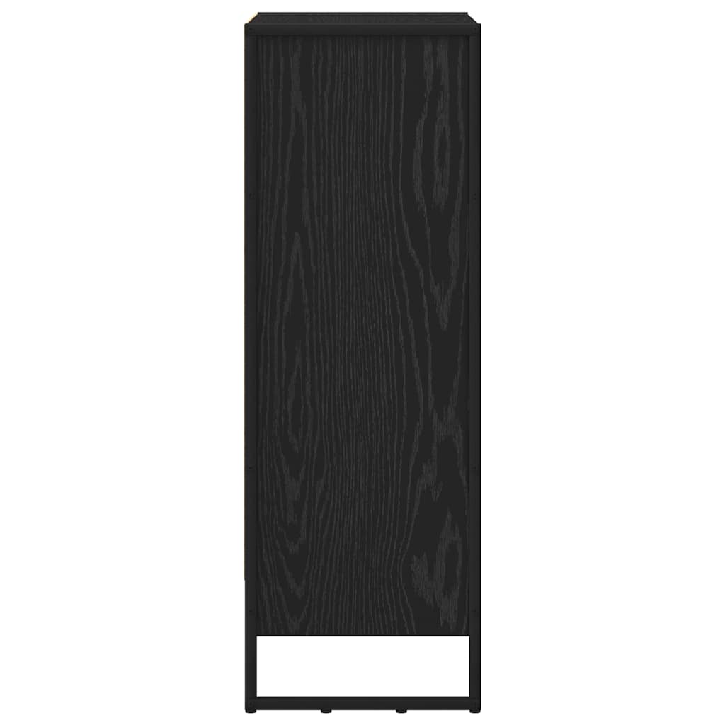 Bookshelf Black oak 80 x 30 x 155 cm Engineered wood