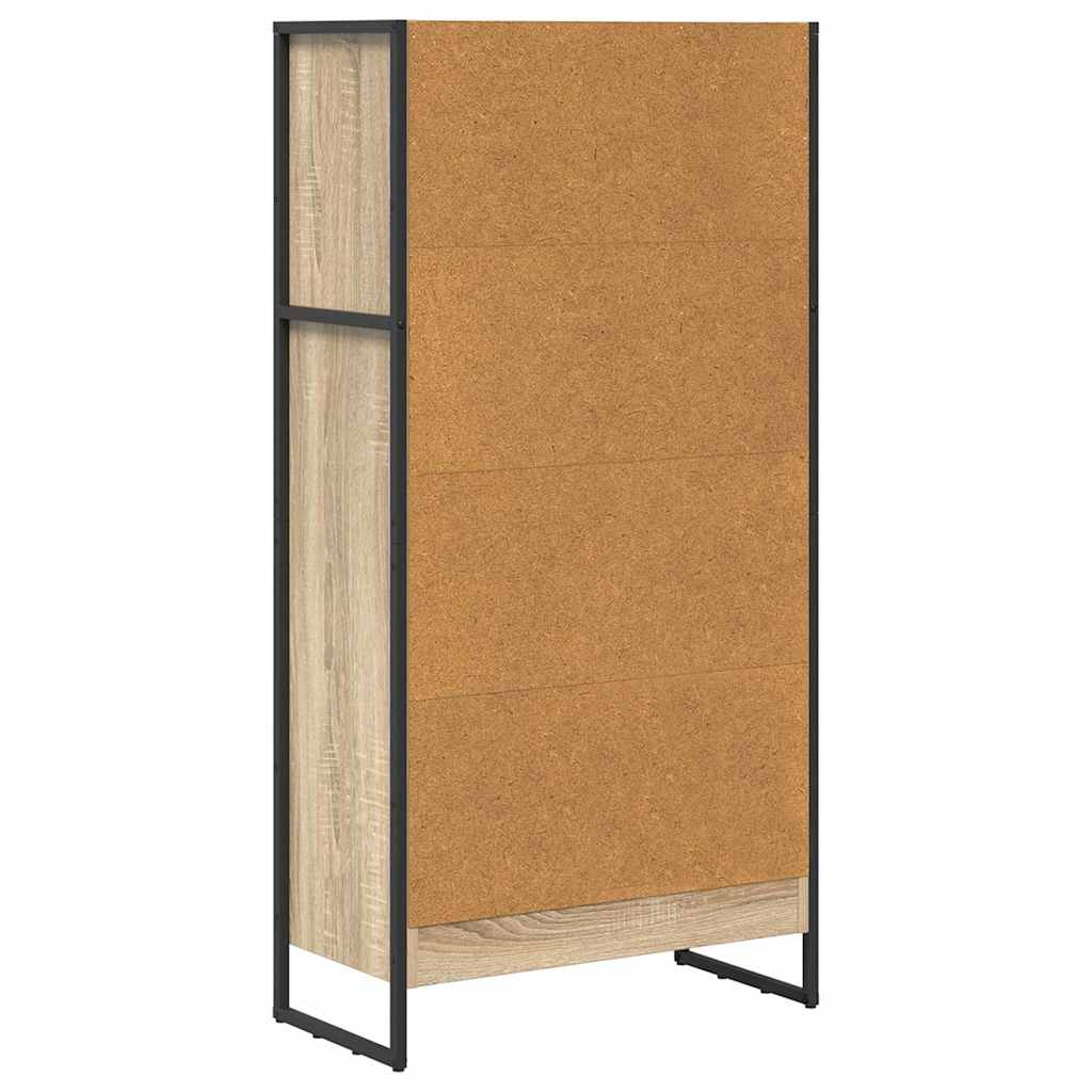 Grāmatu skapis Sonoma 80 x 30 x 155 cm Apstrādāta koksne