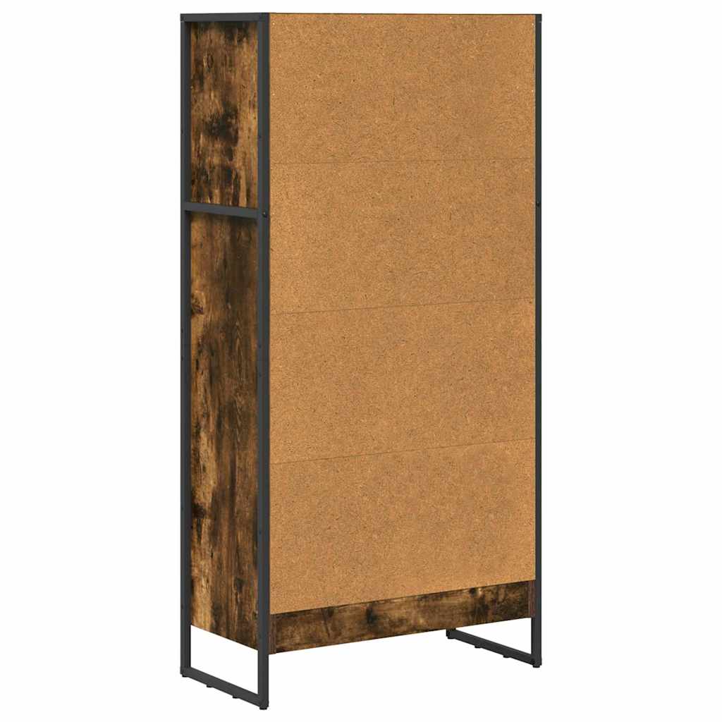 Grāmatu plaukts Dūmu ozols 80 x 30 x 155 cm Apstrādāta koksne