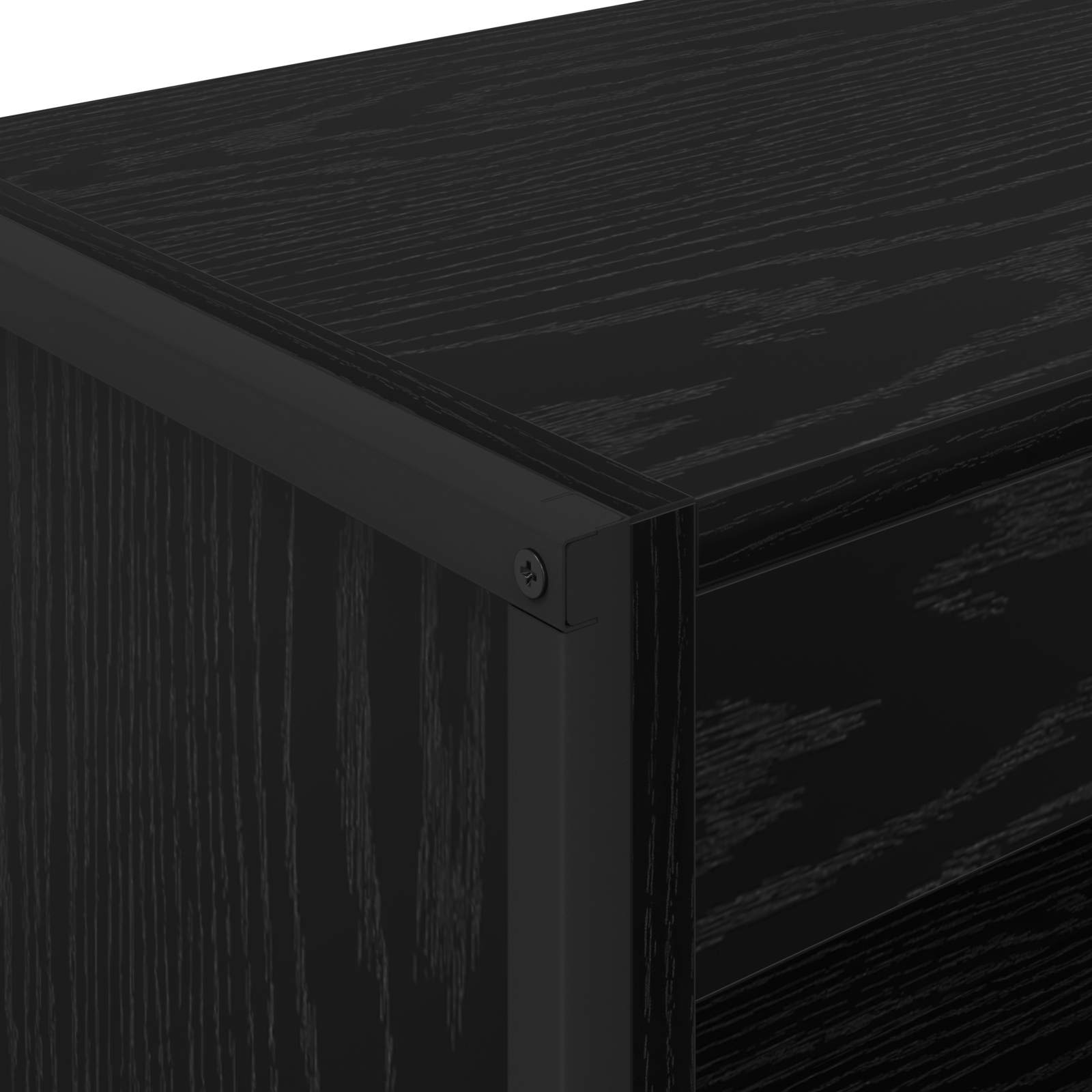 Bookshelf Black oak 80 x 30 x 155 cm Engineered wood